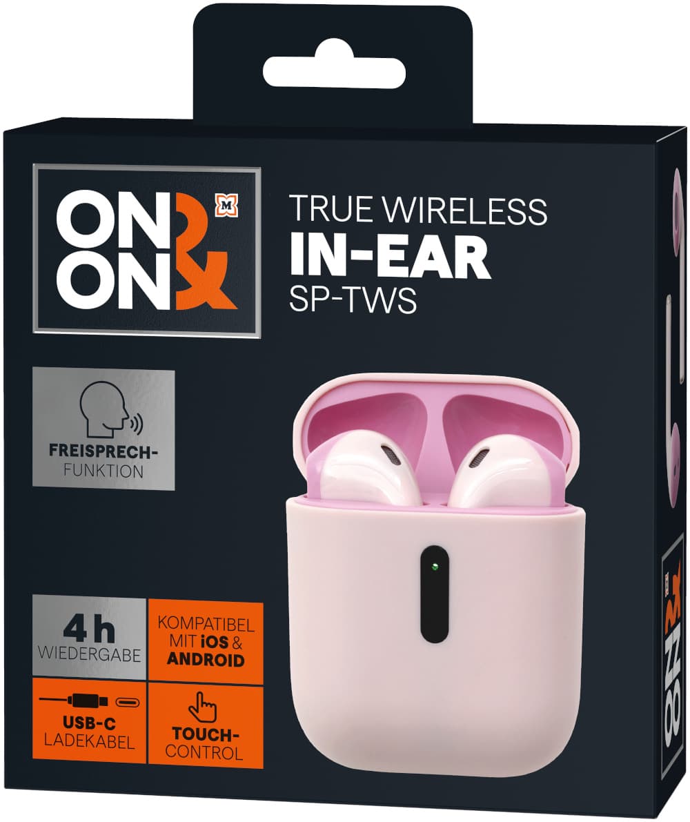 ON&ON - True Wireless In-Ear Kopfhörer, Rosa