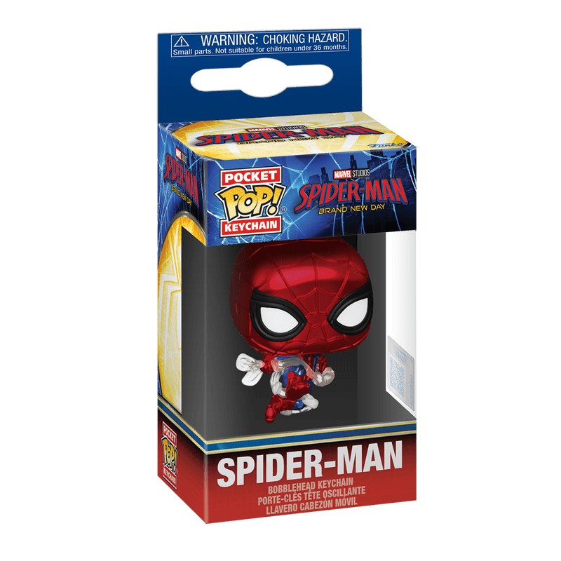 Funko - POP! - Marvel Keychain Spider-Man (Brand New Day) (Metallic)