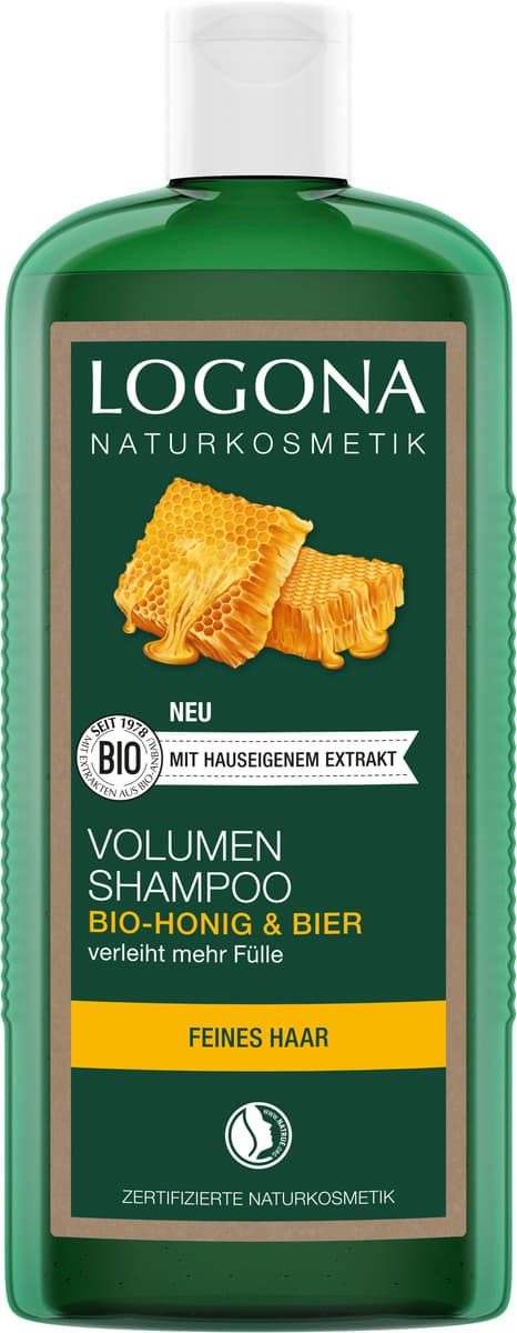 LOGONA Volumen Shampoo Bier & Bio Honig