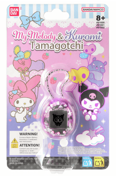 Bandai - Tamagotchi Kuromi & My Melody Virtual Pet – Elektronisches Haustier mit Mini-Games & Schlüsselanhänger
