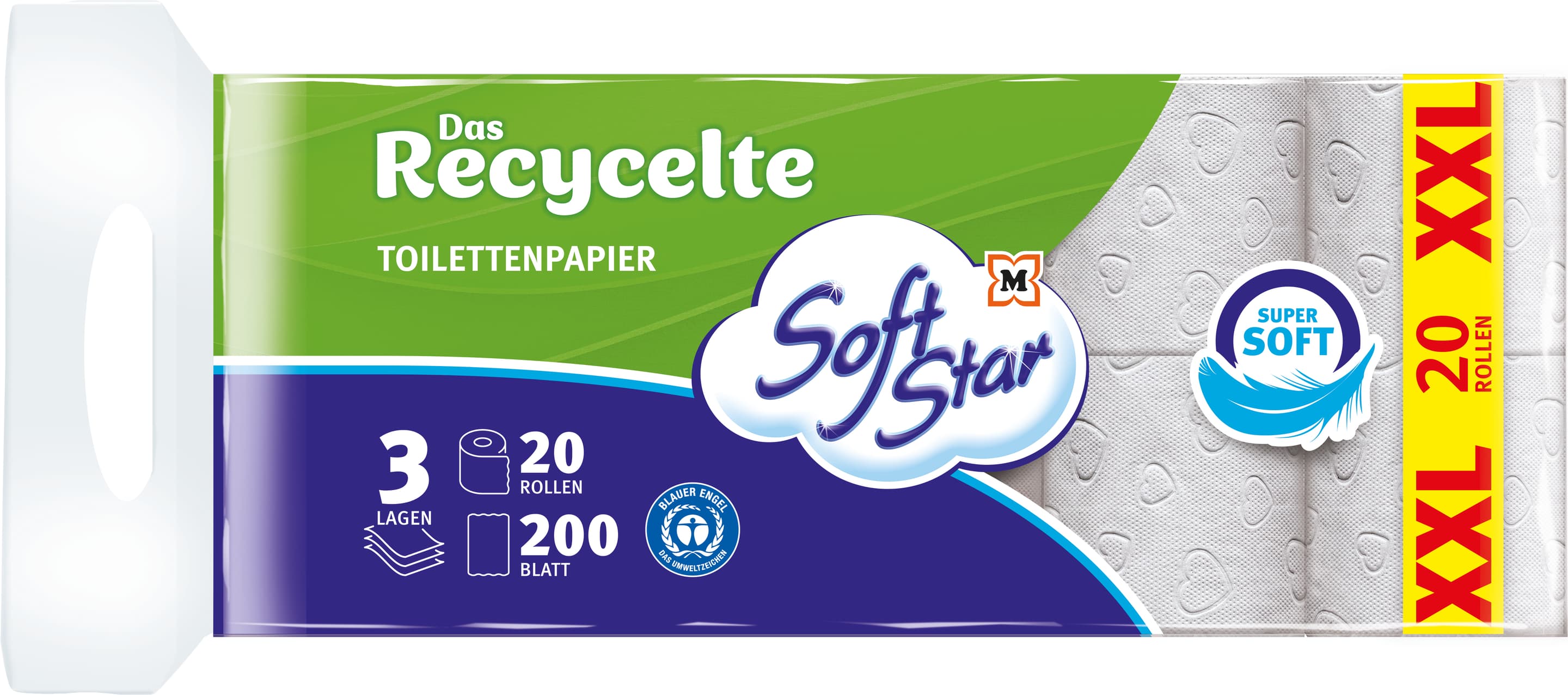 SoftStar Toilettenpapier 3-lagig 20x200 Blatt