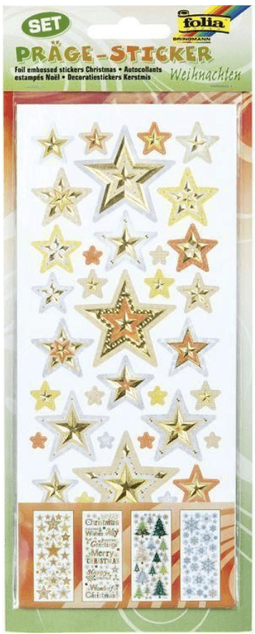 folia Präge-Sticker WEIHNACHTEN