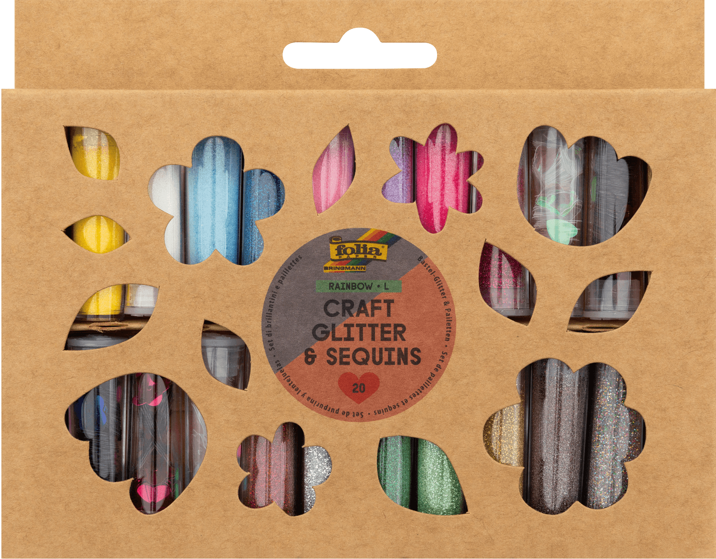 folia BIO Glitter & Pailletten Set