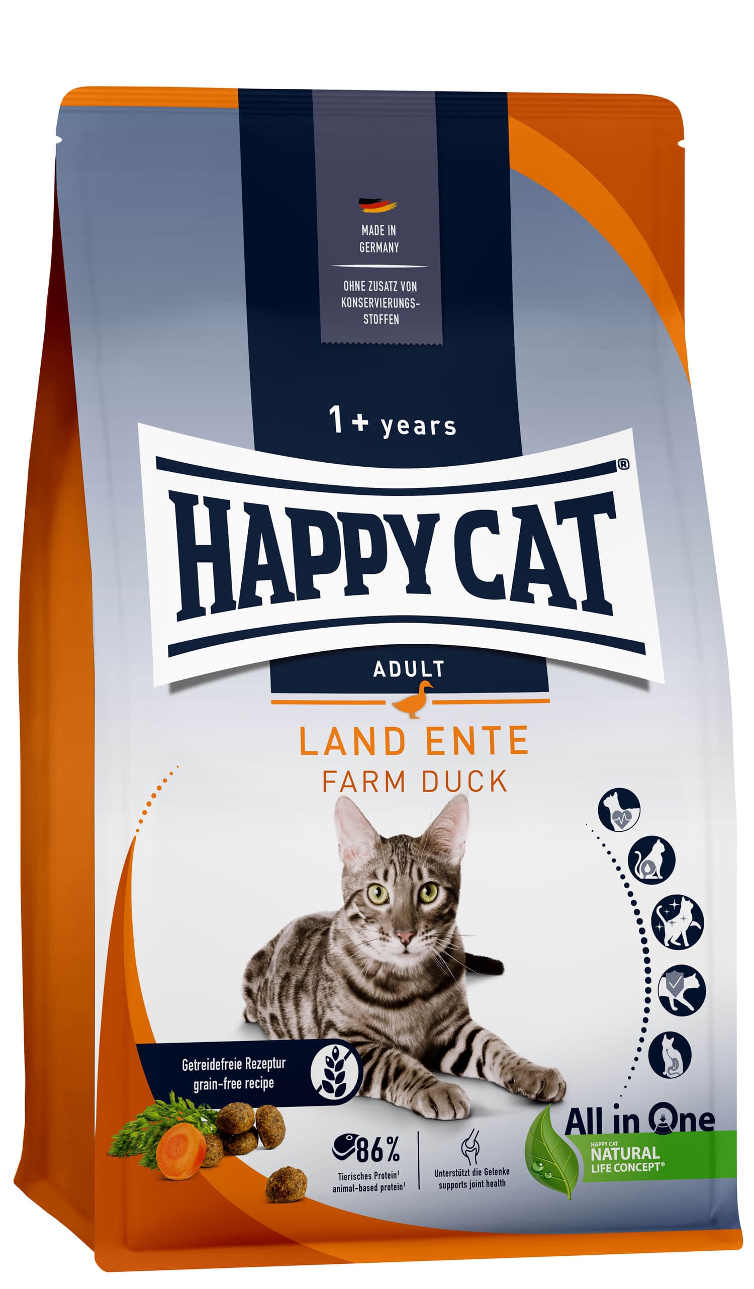Happy Cat Katzentrockenfutter Culinary Adult Land Ente