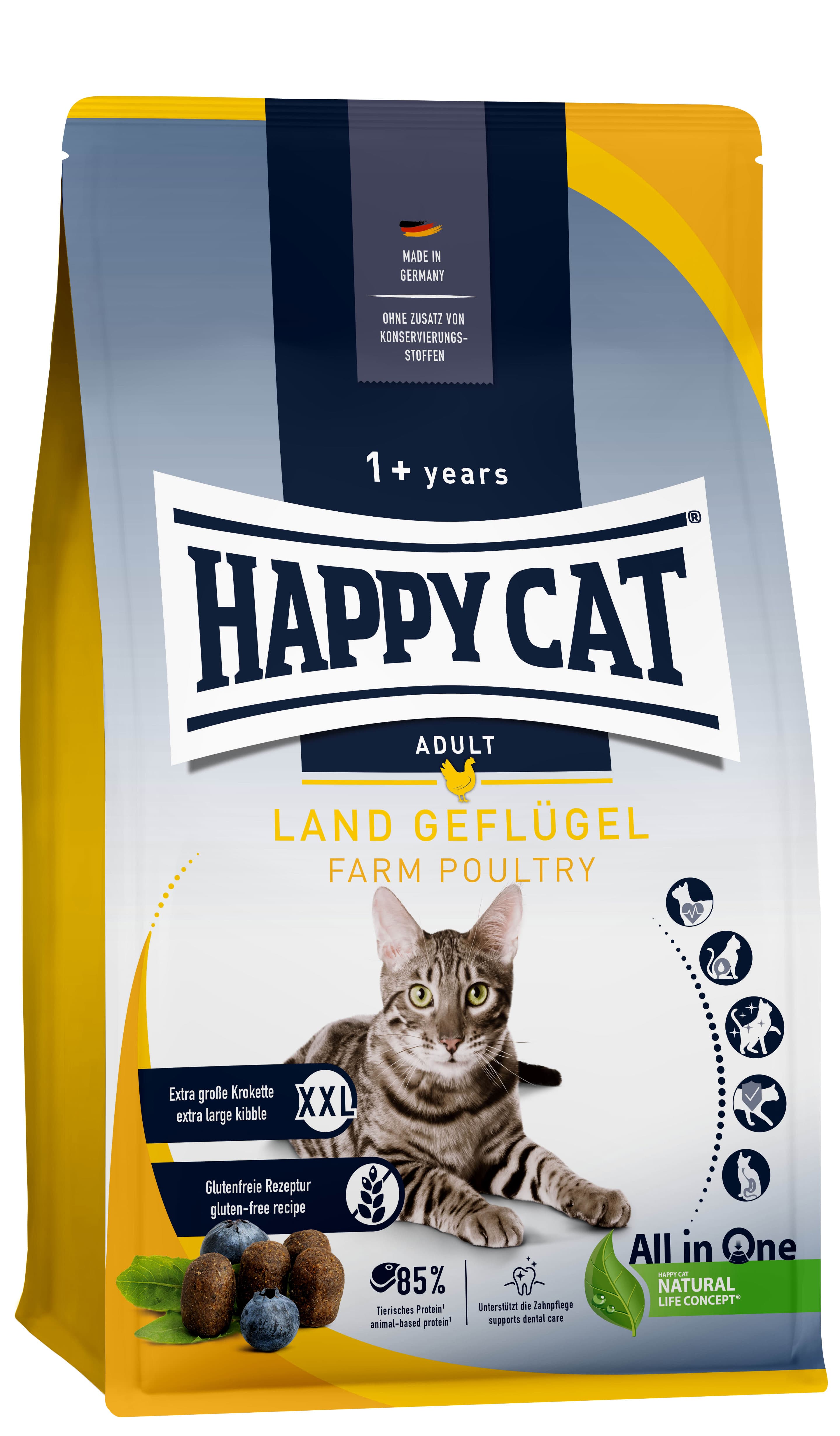 Happy Cat Katzentrockenfutter Culinary Adult Land Geflügel