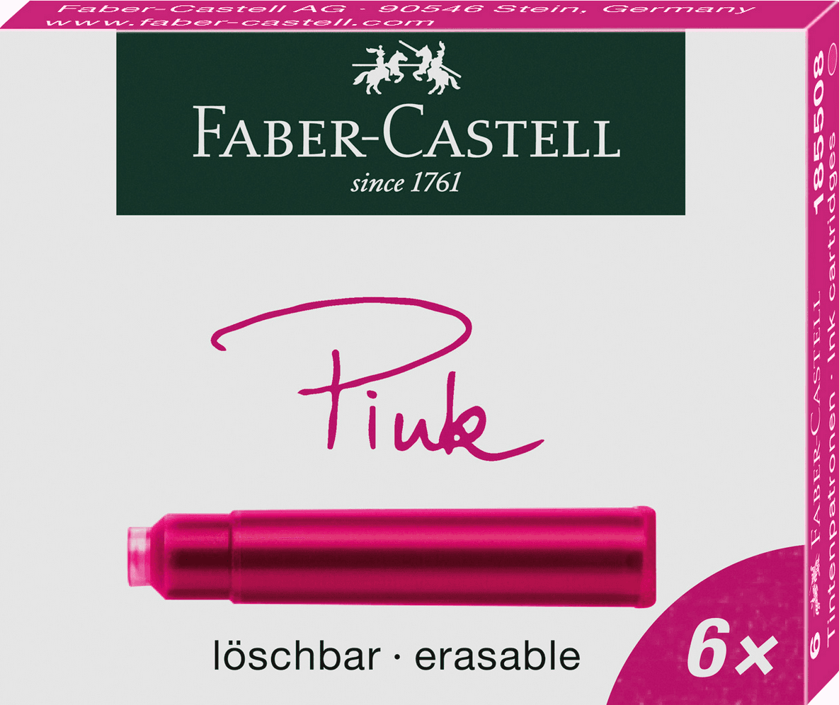 FABER-CASTELL Tintenpatronen Standard pink 6er
