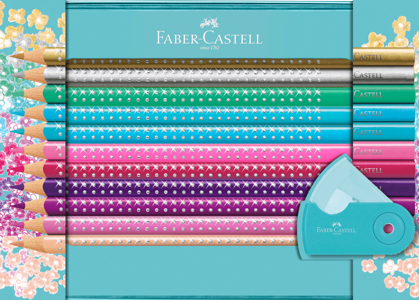FABER-CASTELL Geschenkset Sparkle Buntstifte
