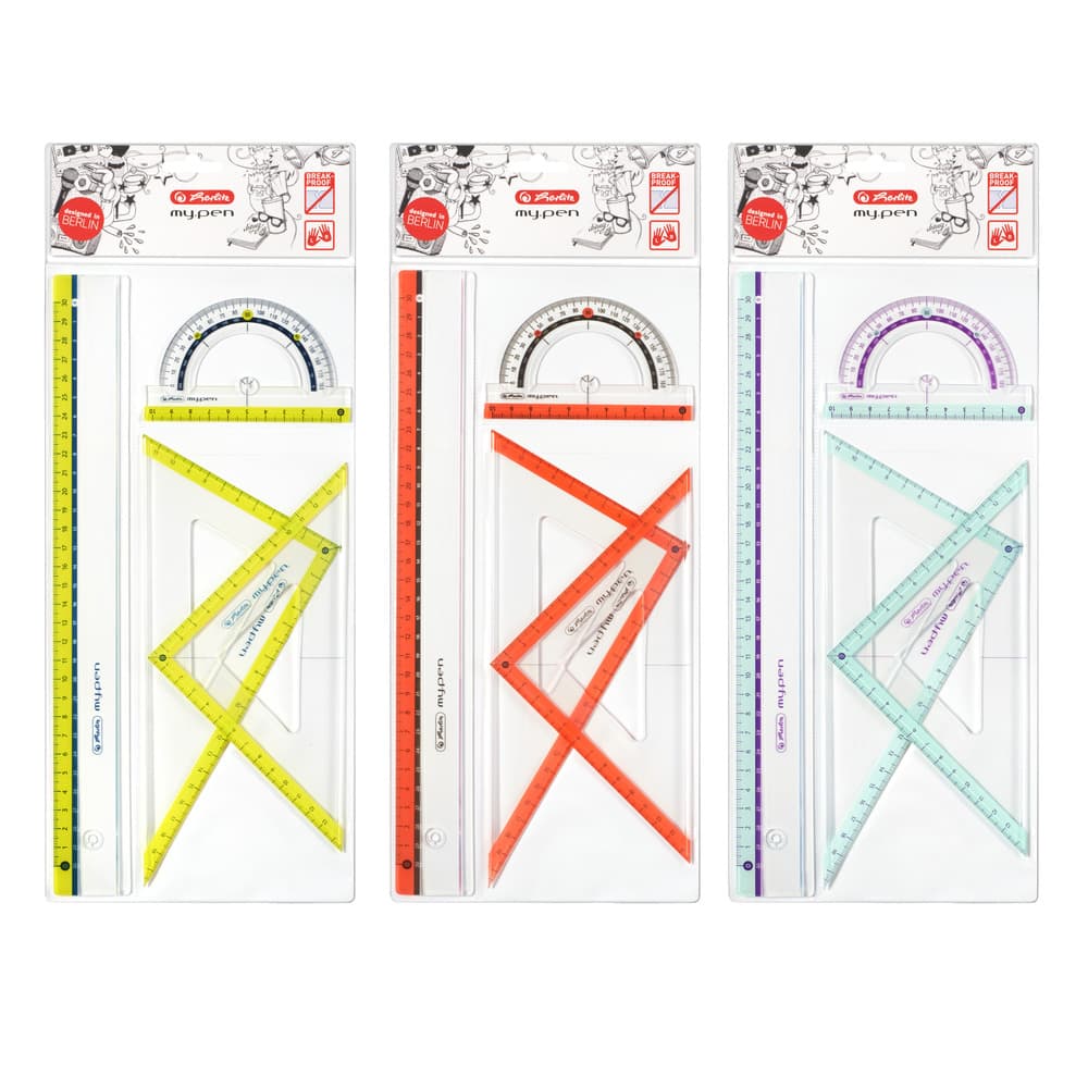 herlitz Geometrieset My Pen 4-tlg. farblich sortiert