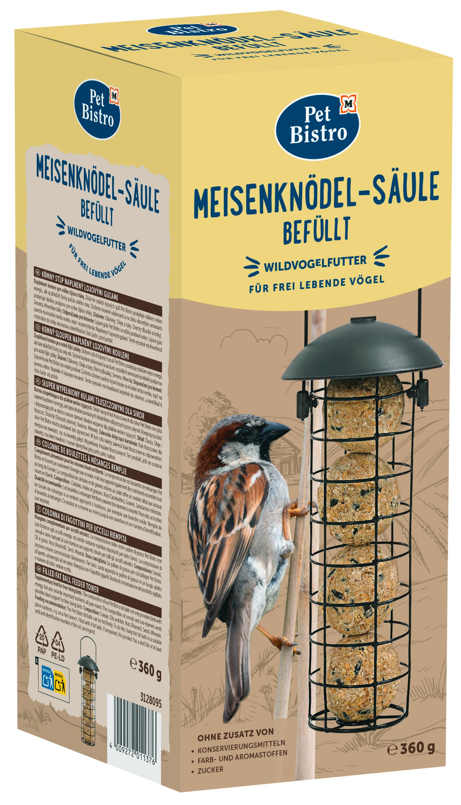 Pet Bistro Vogel Meisenknödel Säule