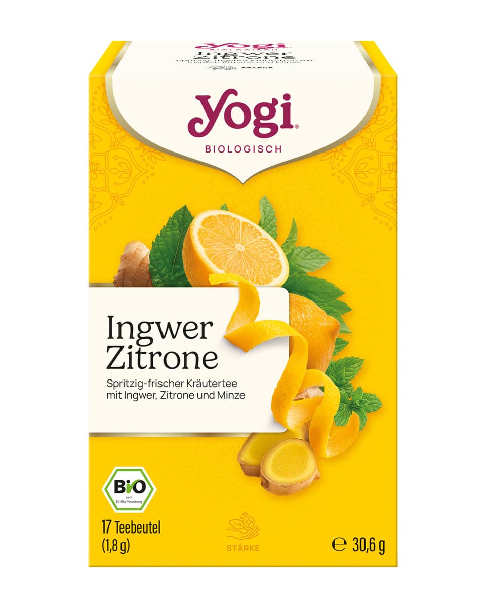 YOGI TEA Bio Kräuterteemischung Ingwer Zitrone