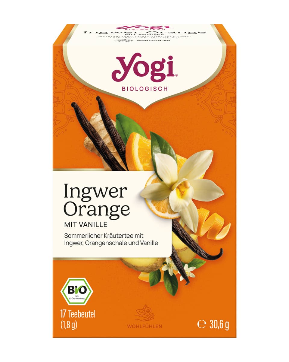 YOGI TEA Bio Kräuterteemischung Ingwer Orange