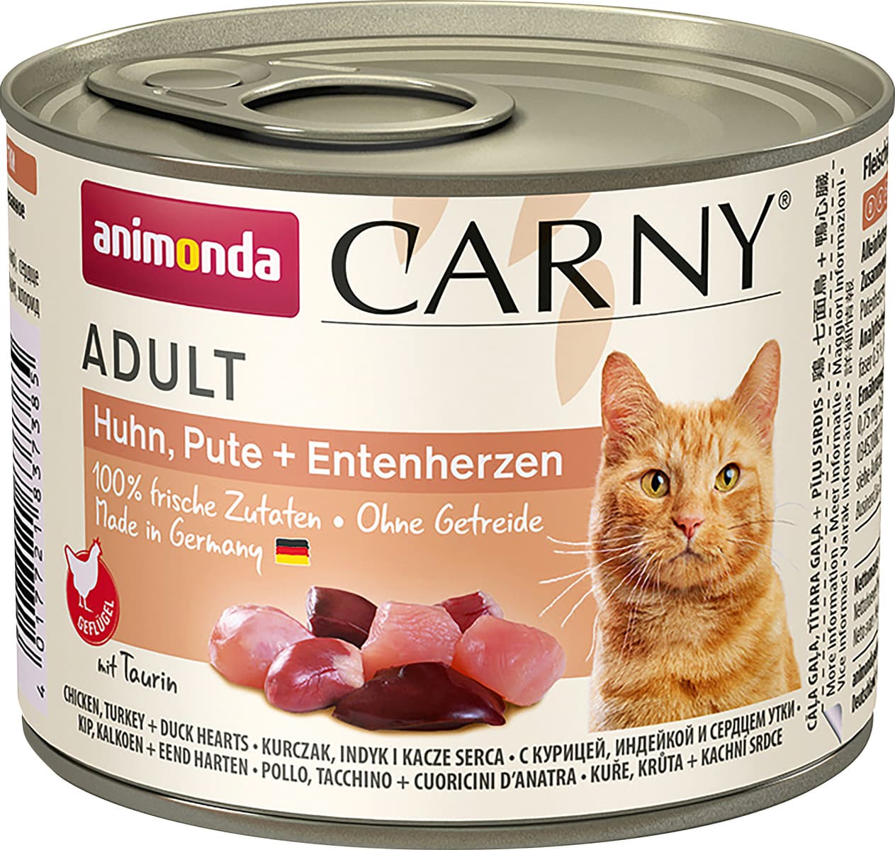 ANIMONDA Katzennassfutter Carny Adult Huhn, Pute + Entenherzen
