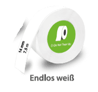 Olympia Endlos Etikettenrolle weiß