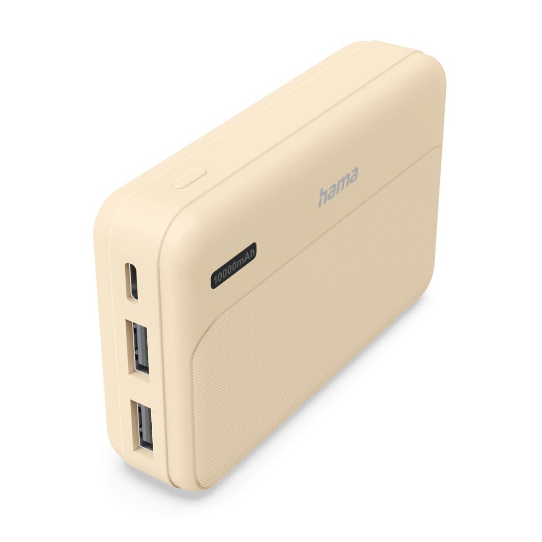 HAMA Power Pack "Pocket 10", 10000mAh, Ausgänge: 2x USB-A, Sand