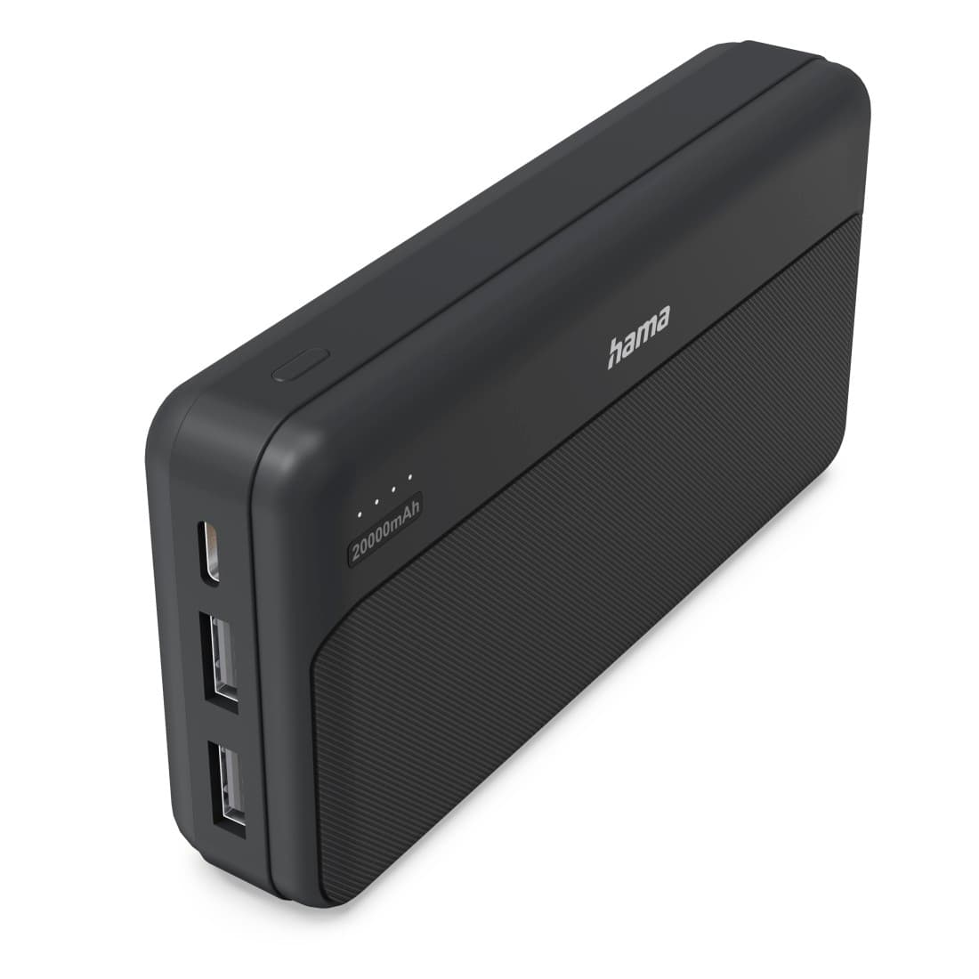 HAMA Power Pack "Pocket 20", 20000mAh, Ausgänge: 2x USB-A, Anthrazit