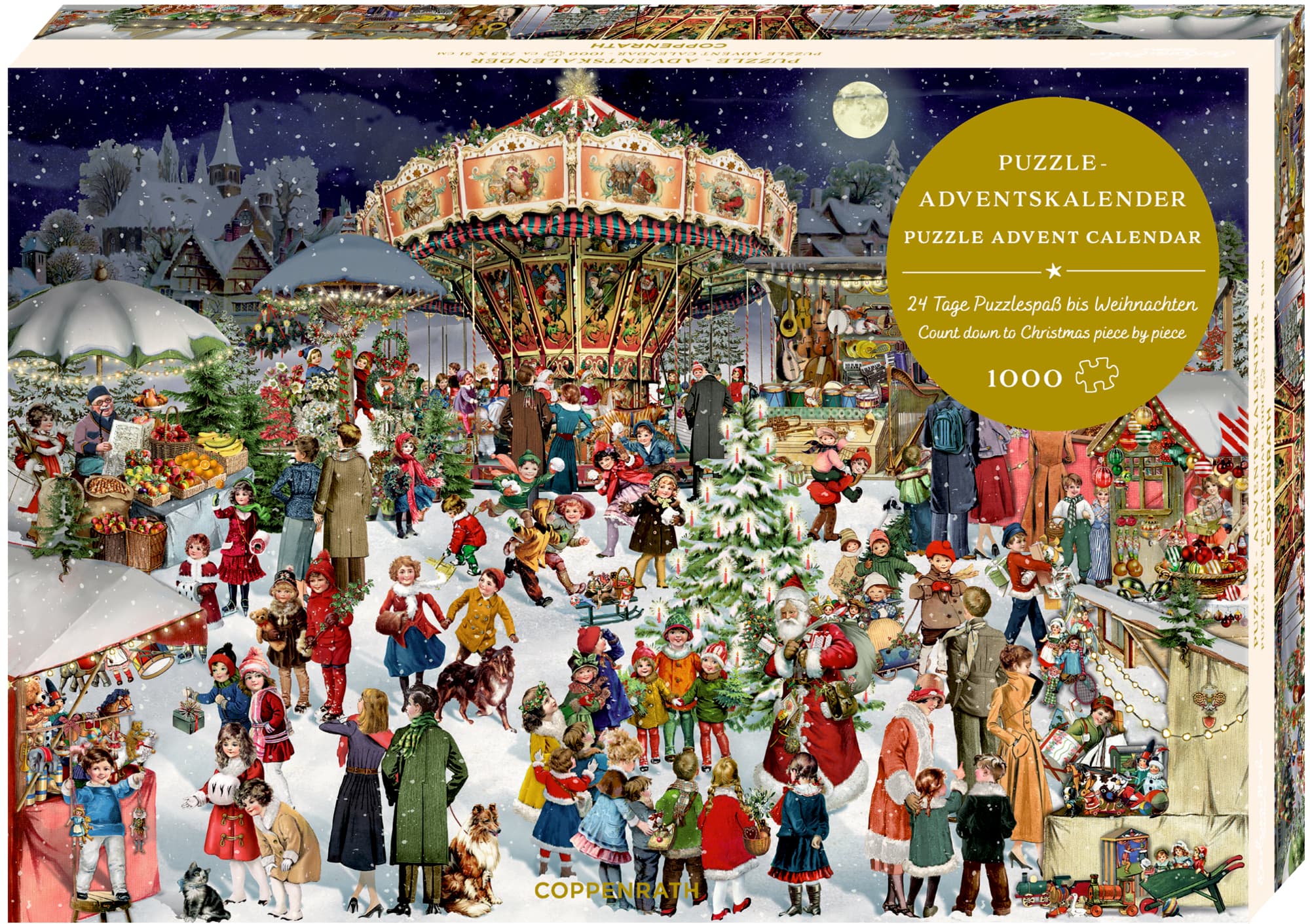 Die Spiegelburg - Puzzle-Adventskalender – Nostalgischer Weihnachtsmarkt
