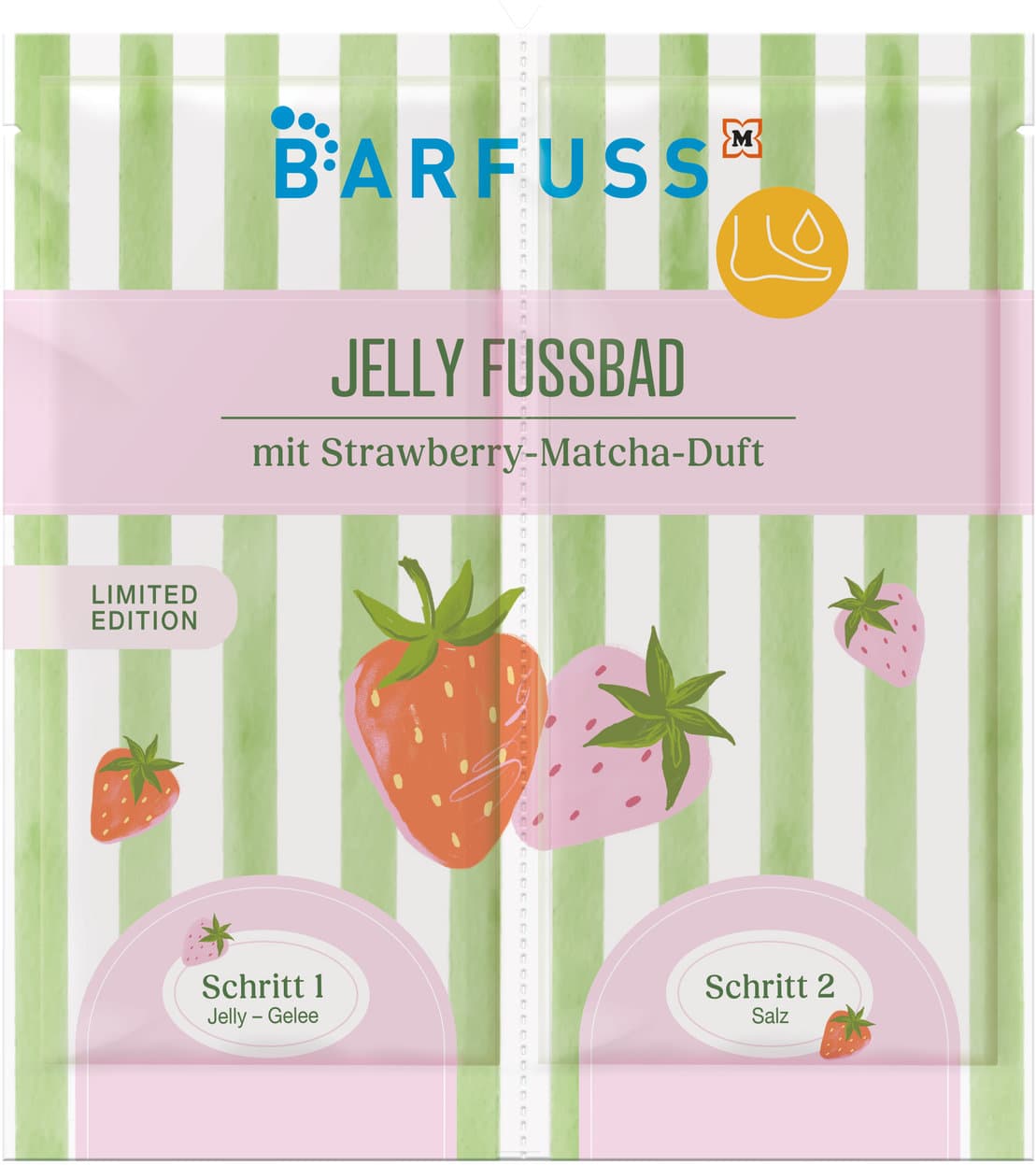 BARFUSS Jelly Fußbad Strawberry Matcha