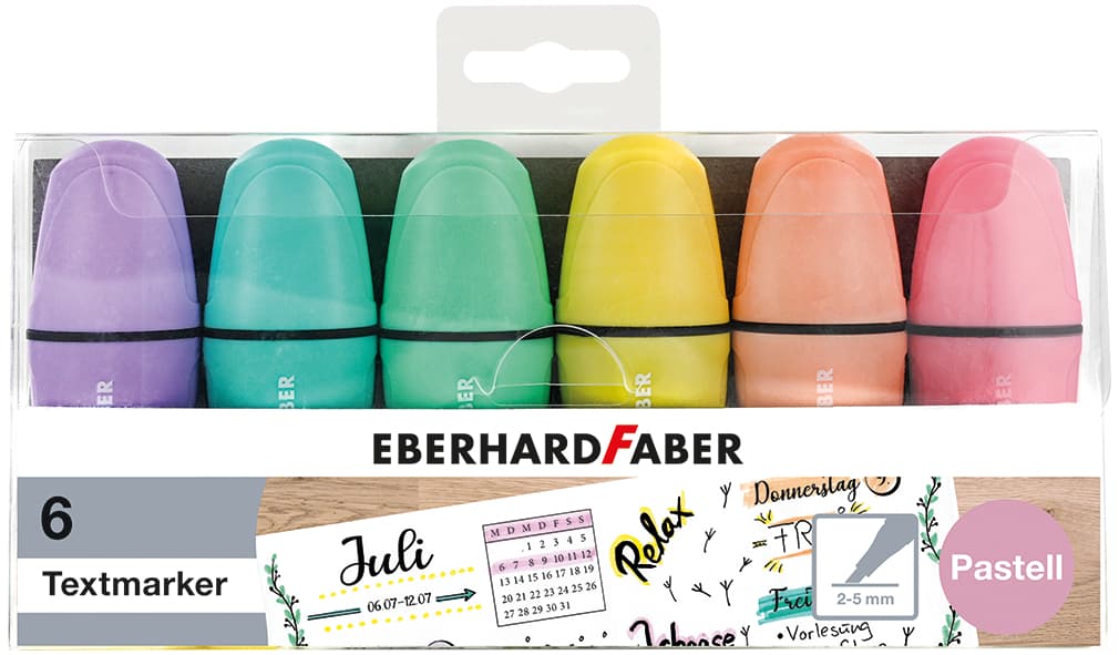 EBERHARD FABER Textmarker 6er Etui Pastell
