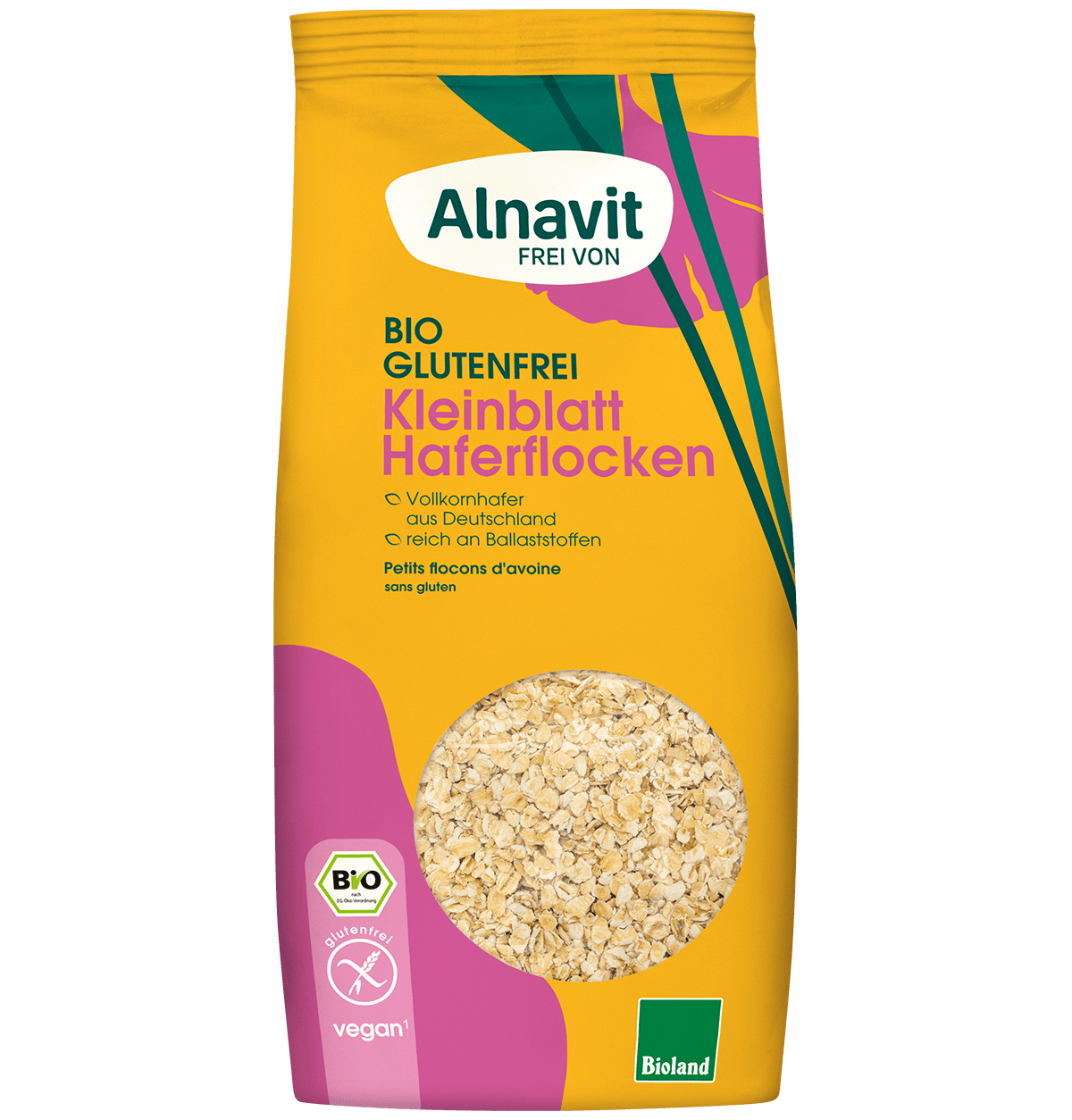 Alnavit Bioland-Kleinblatt Haferflocken glutenfrei