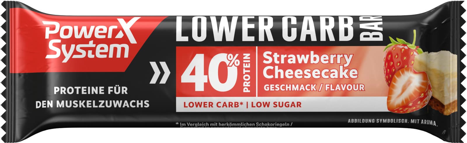 Power System LOWER CARB BAR Strawberry Cheesecake Geschmack