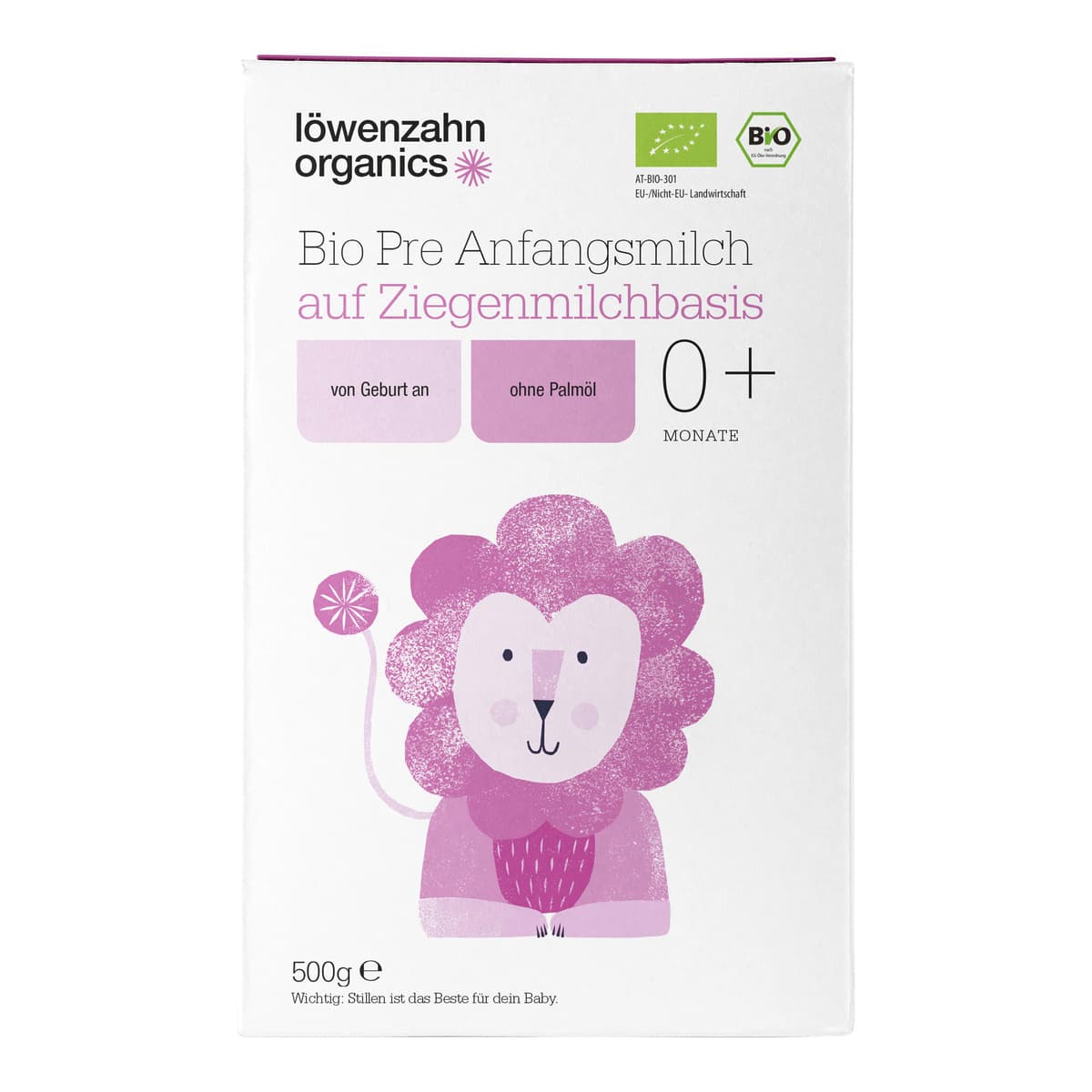 löwenzahn organics Bio Pre Anfangsmilch auf Ziegenmilchbasis