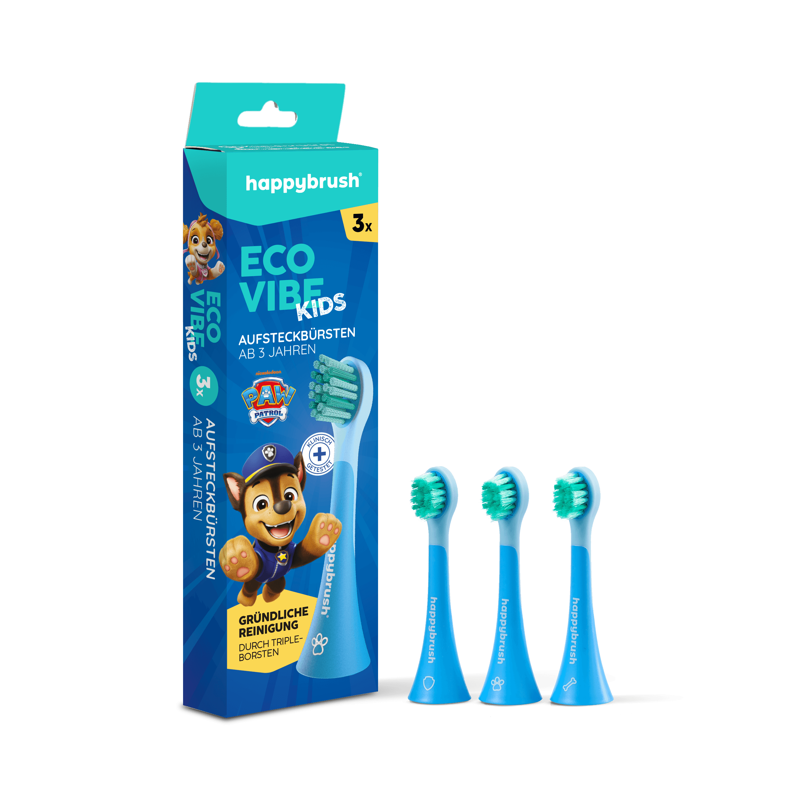 happybrush Eco VIBE Kids Aufsteckbürsten