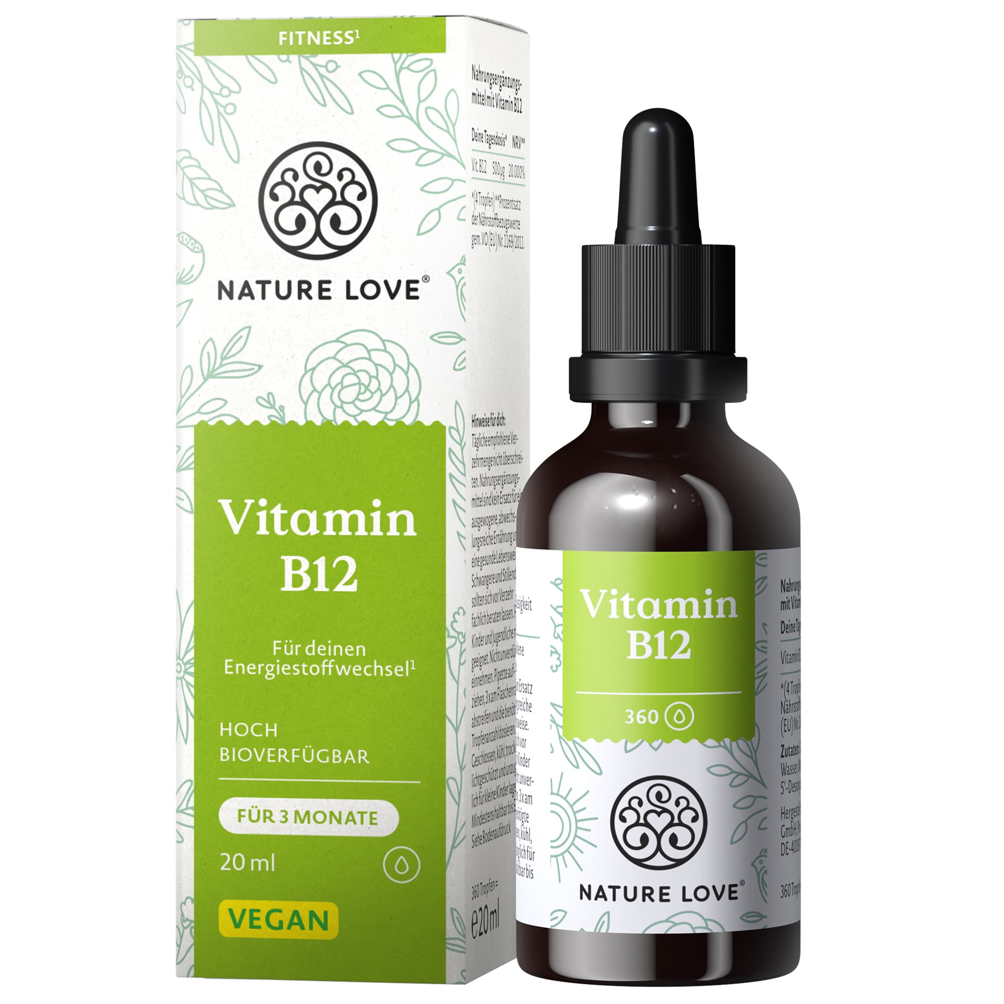 NATURE LOVE Vitamin B12 Tropfen