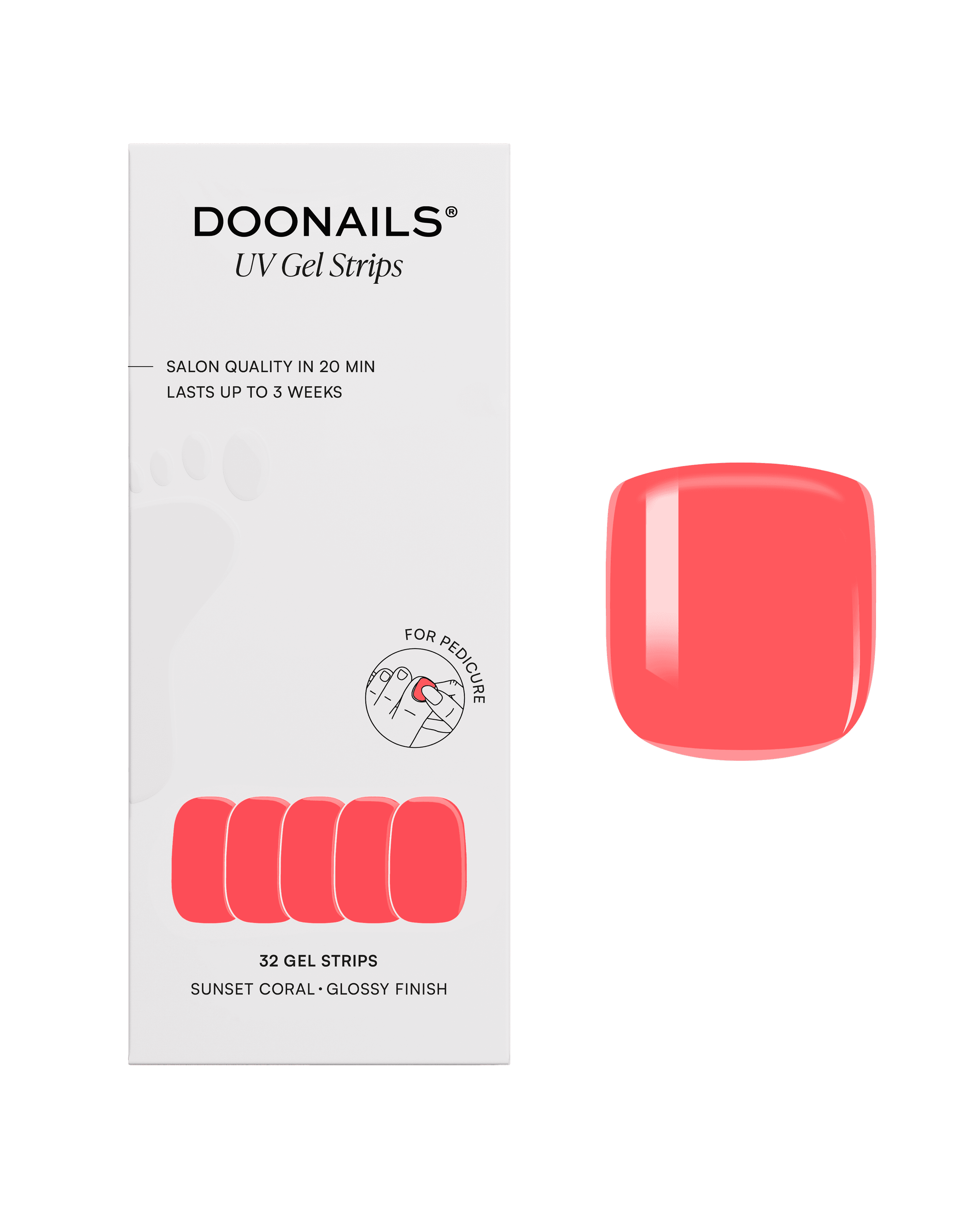 DOONAILS Gel Strips Pediküre