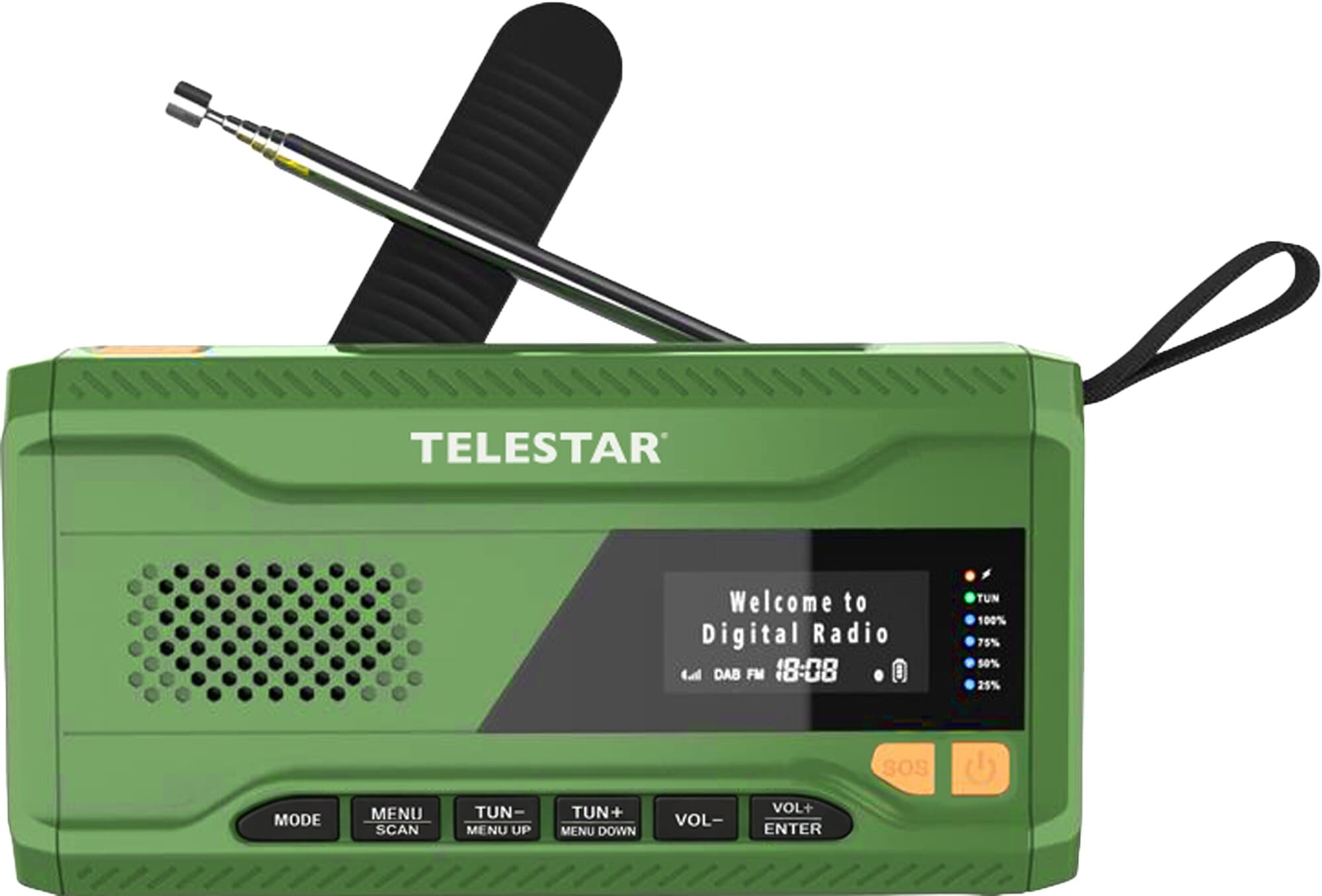 Telestar TOP NR 5 DAB+/UKW Notfallradio, grün