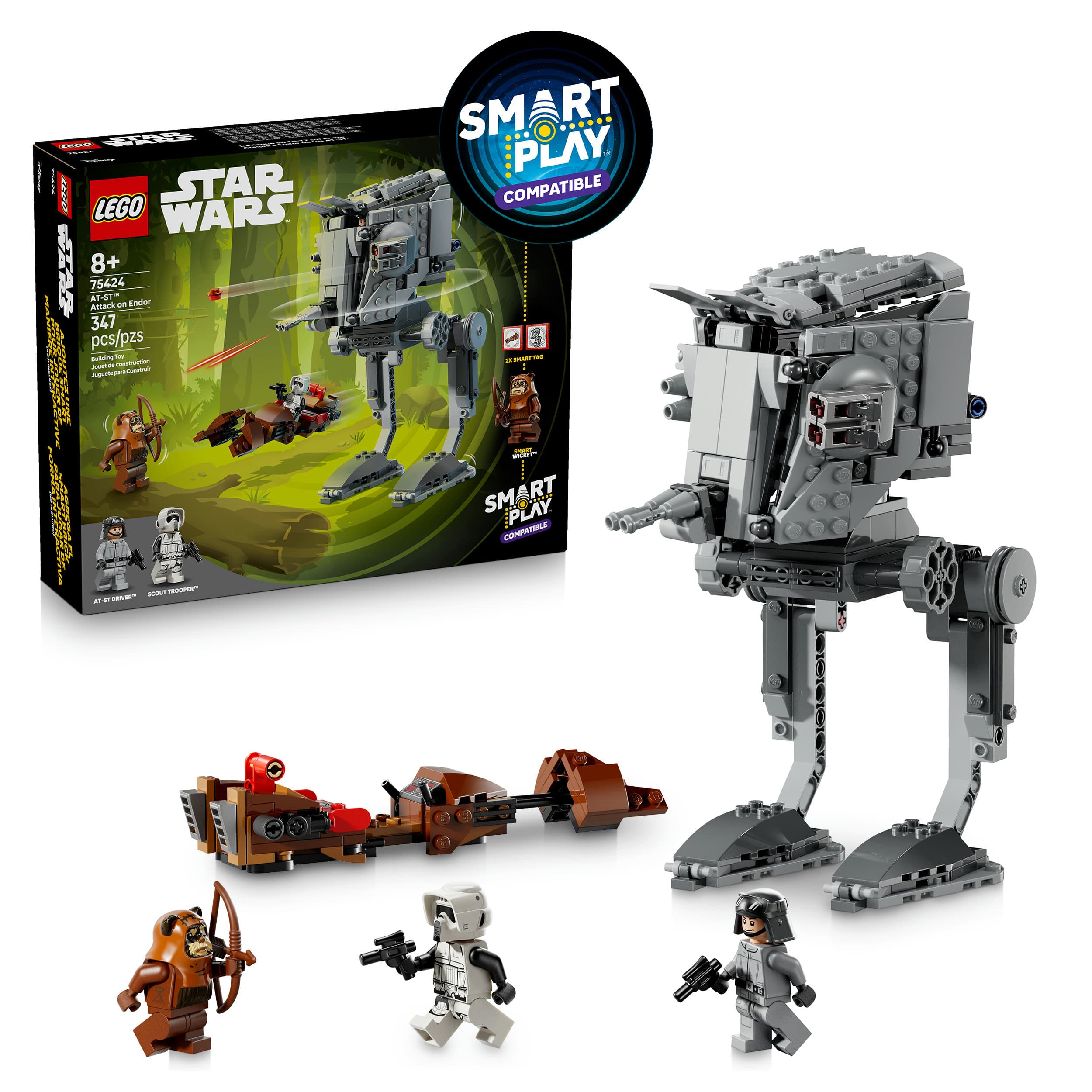 LEGO Star Wars 75424 SMART Play: AT-ST Angriff auf Endor, Spielzeug ab 8
