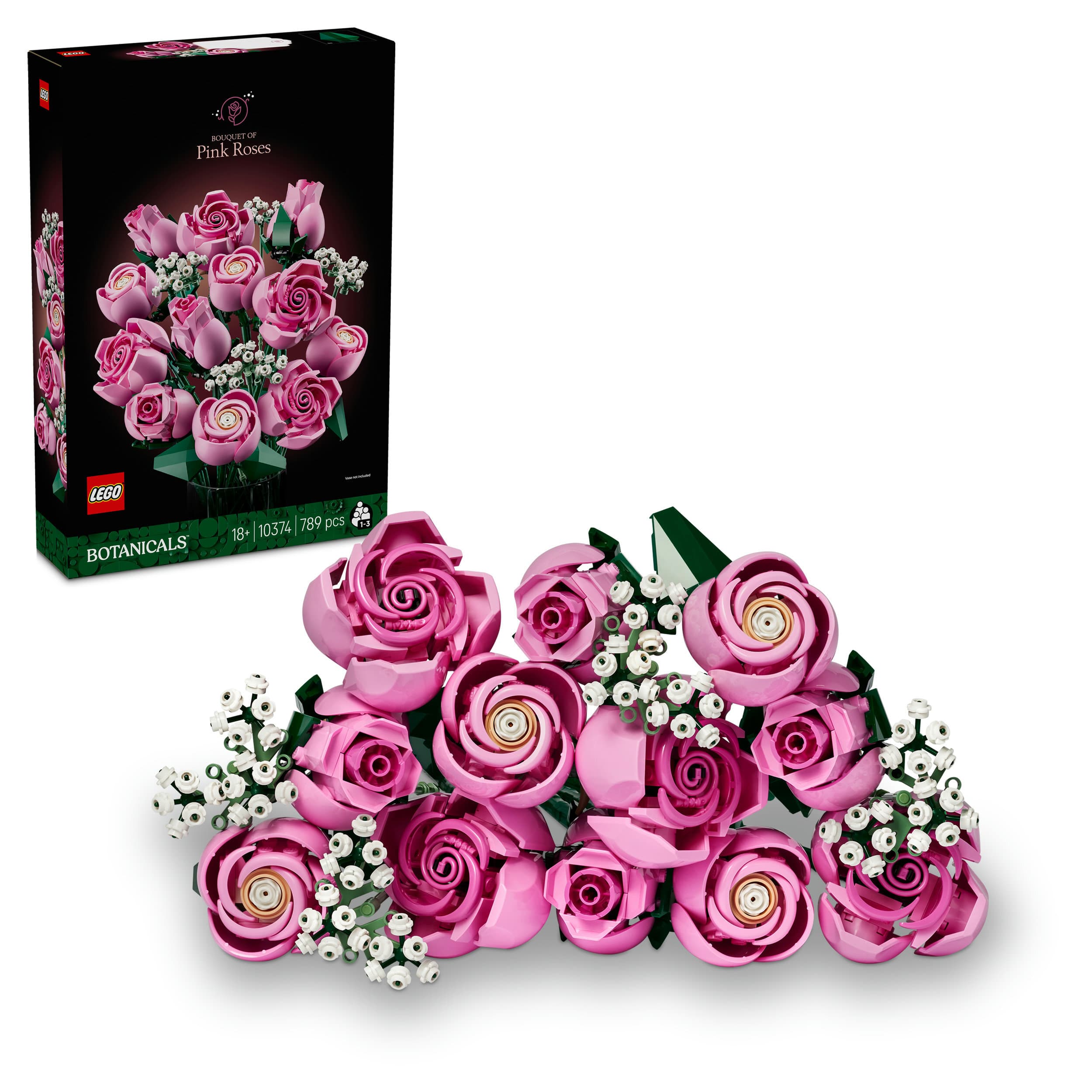 LEGO Botanicals 10374 Rosa Rosenstrauß, Modellbau für Erwachsene