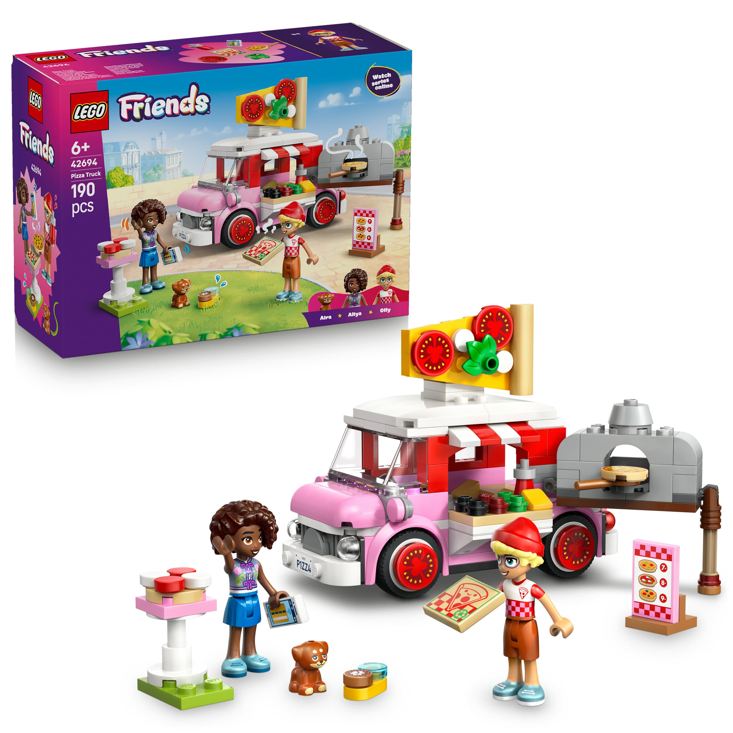 LEGO Friends 42694 Pizzawagen, Bauset für Kinder ab 6 Jahren, Geschenkidee für Mädchen und Jungen