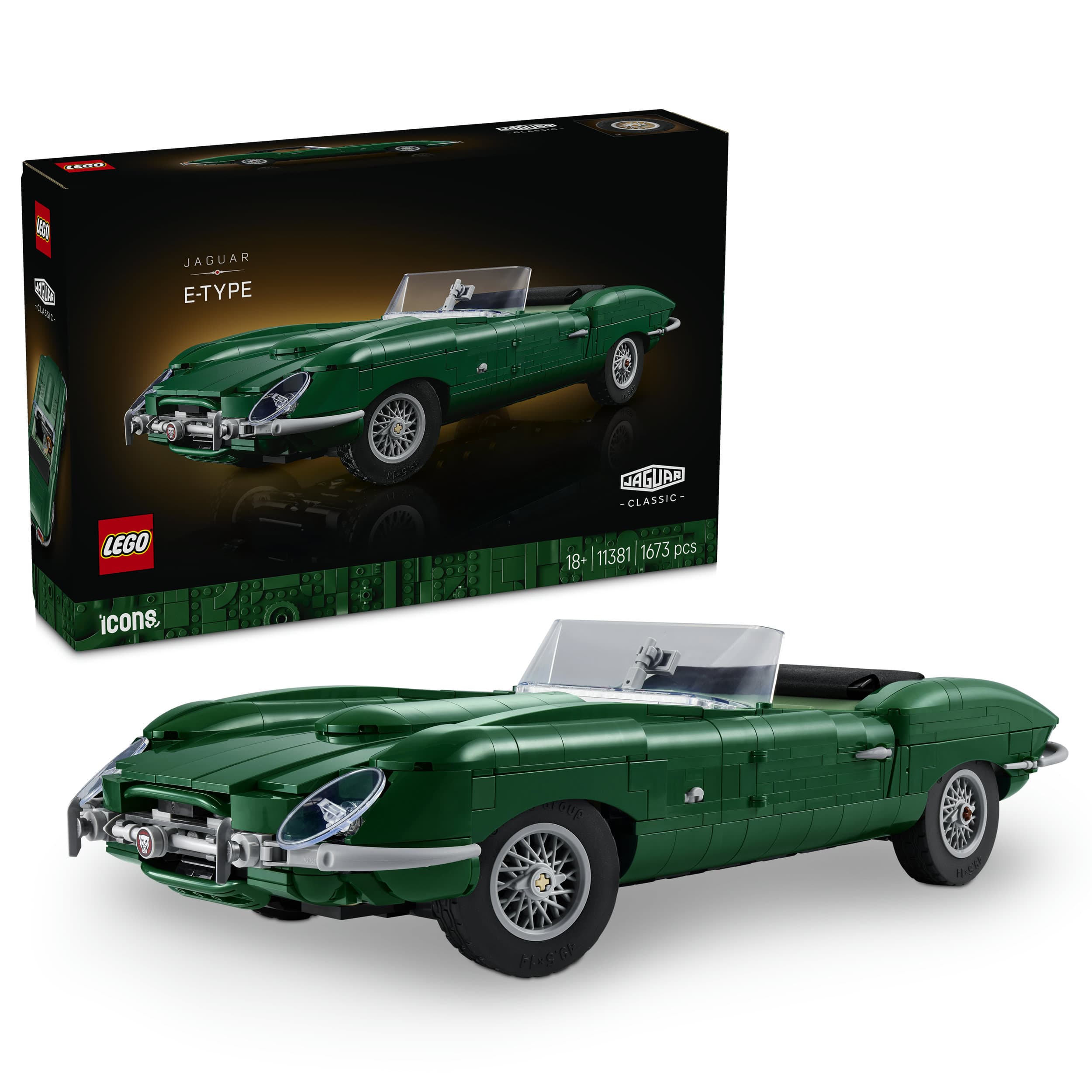 LEGO Icons 11381 Jaguar E-Type Modellauto für Erwachsene