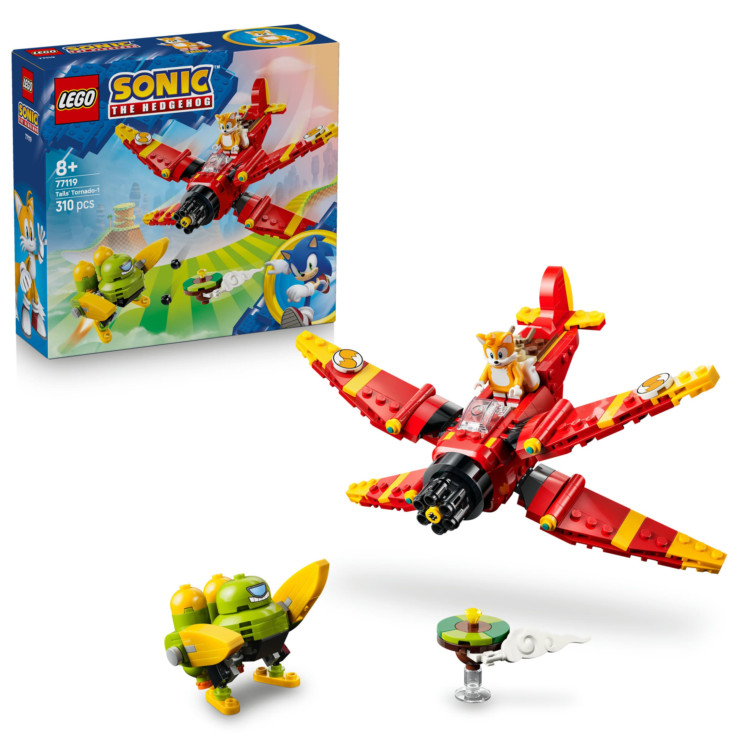 LEGO Sonic the Hedgehog Tails‘ Tornado-1 baubarer Spielzeugflieger 77119