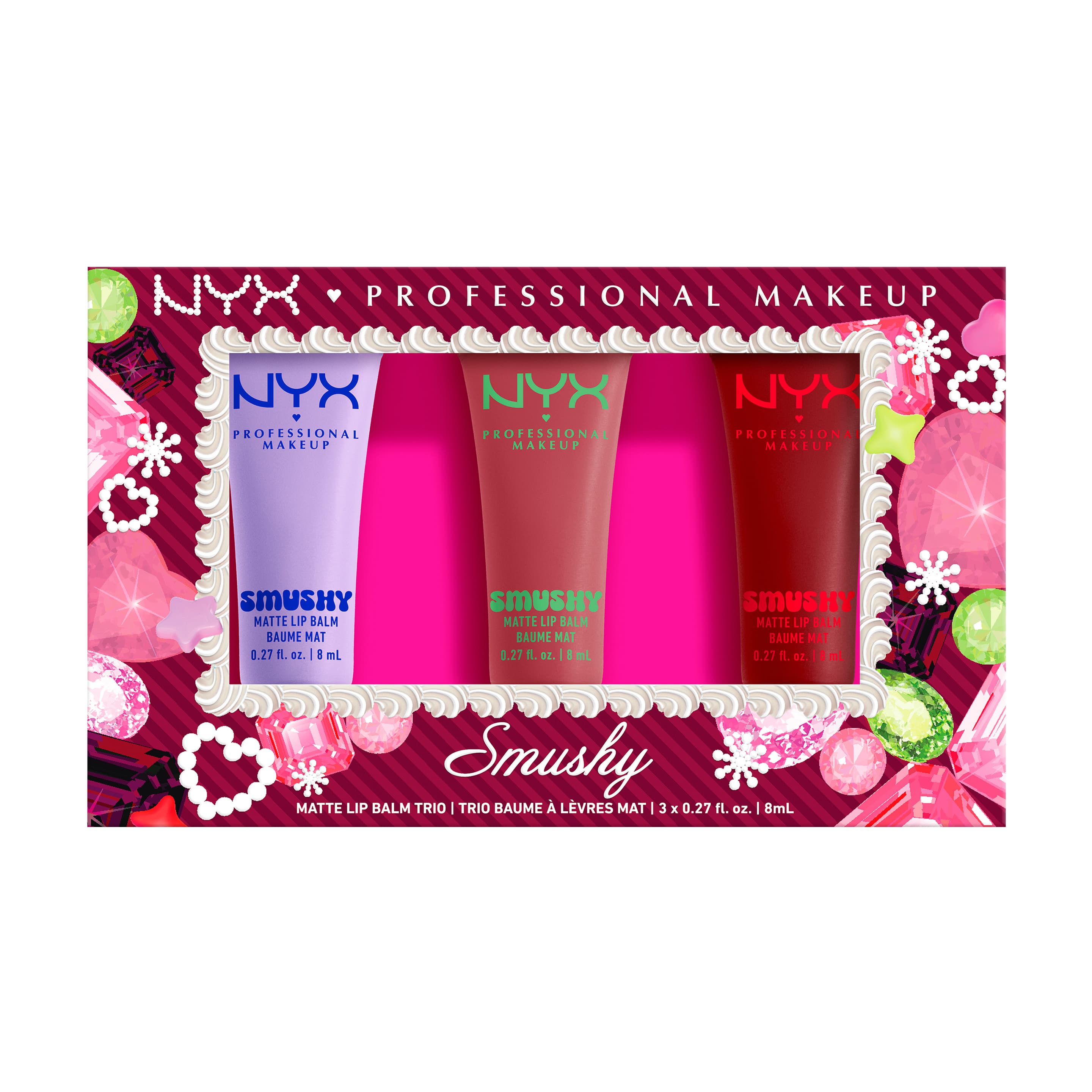 NYX PROFESSIONAL MAKEUP Smushy Matte Trio Blurred Matte Lip Balm Set
