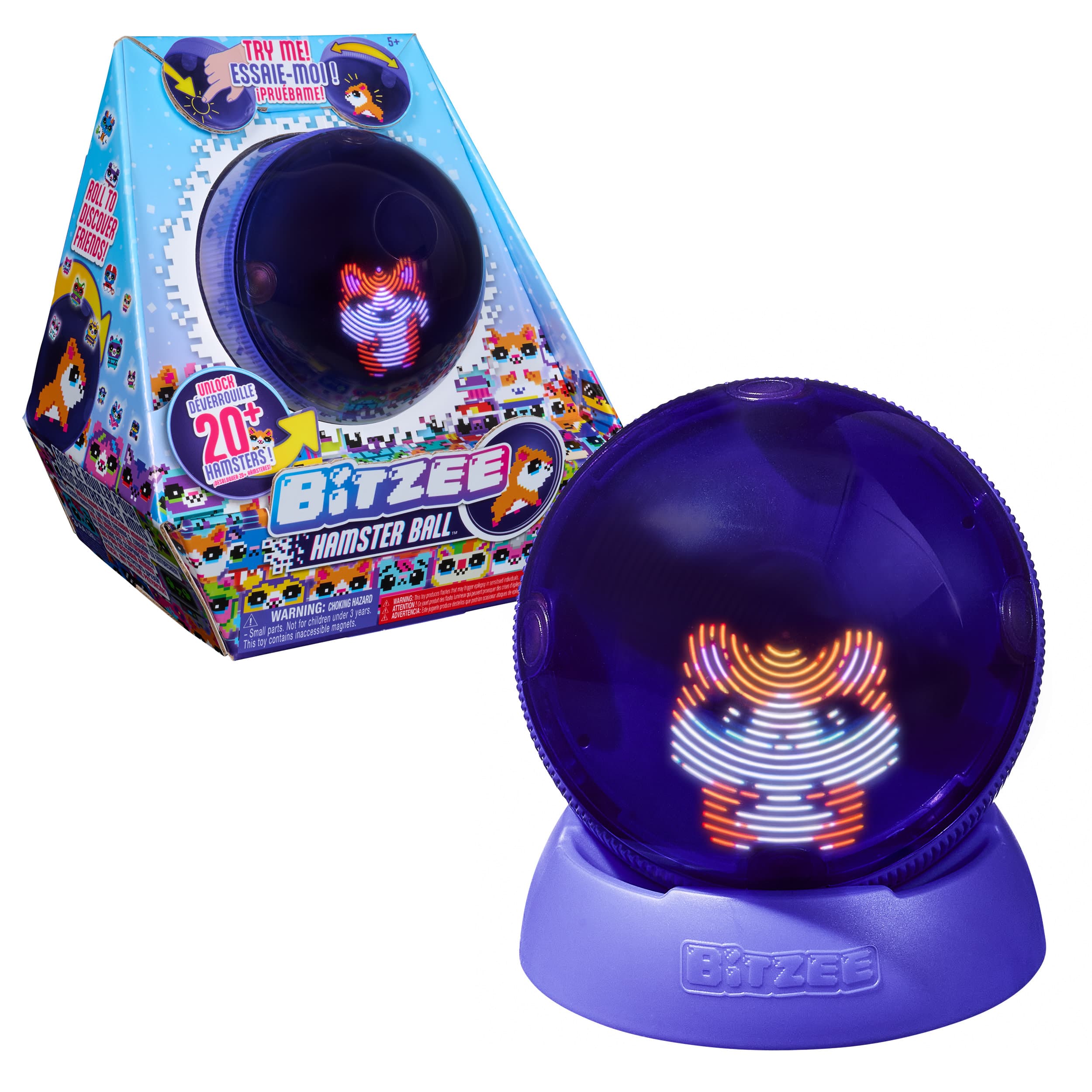 Bitzee Hamsterball - interaktives Spielzeug mit über 20 virtuellen Hamstern zum Rollen und Spielen