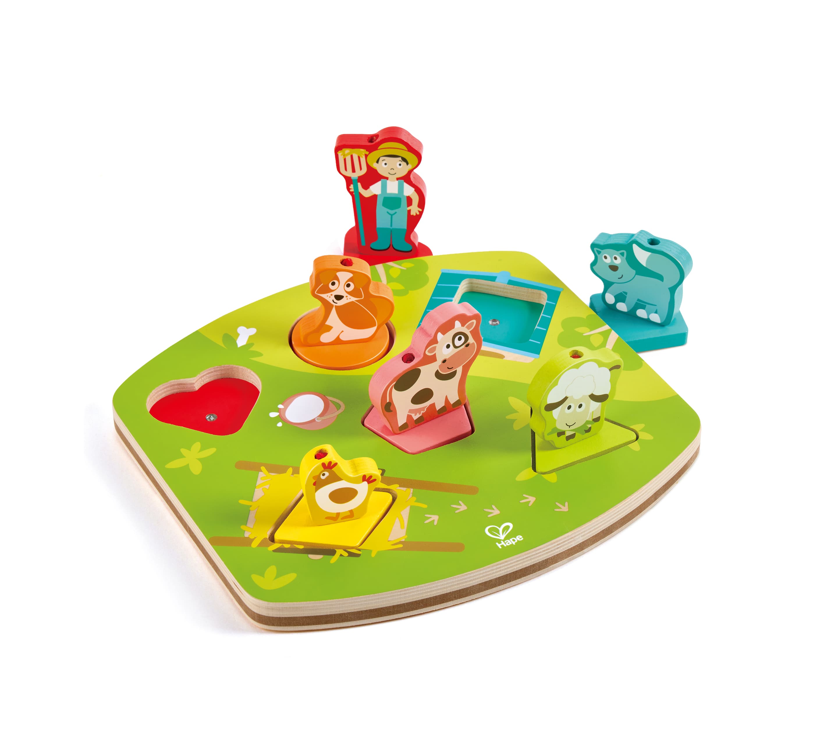 Hape E1614 - Bauernhof-Geräusche-Puzzle