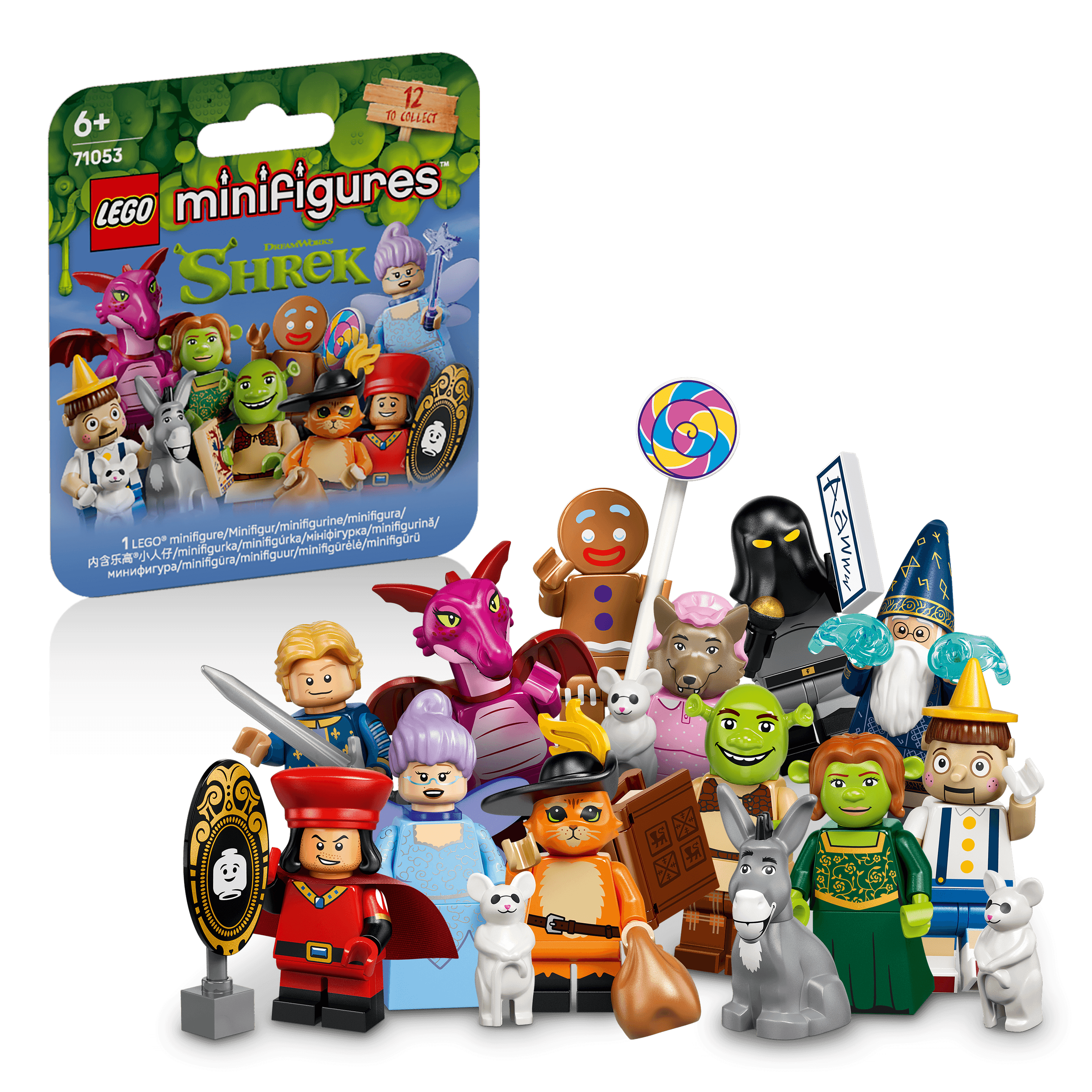 LEGO Minifiguren Shrek Serie Überraschungsbox für Kinder 71053 sortiert (Keine Auswahl möglich)