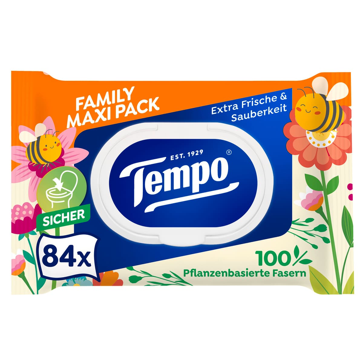 Tempo Feuchtes Toilettenpapier Family Maxi Pack