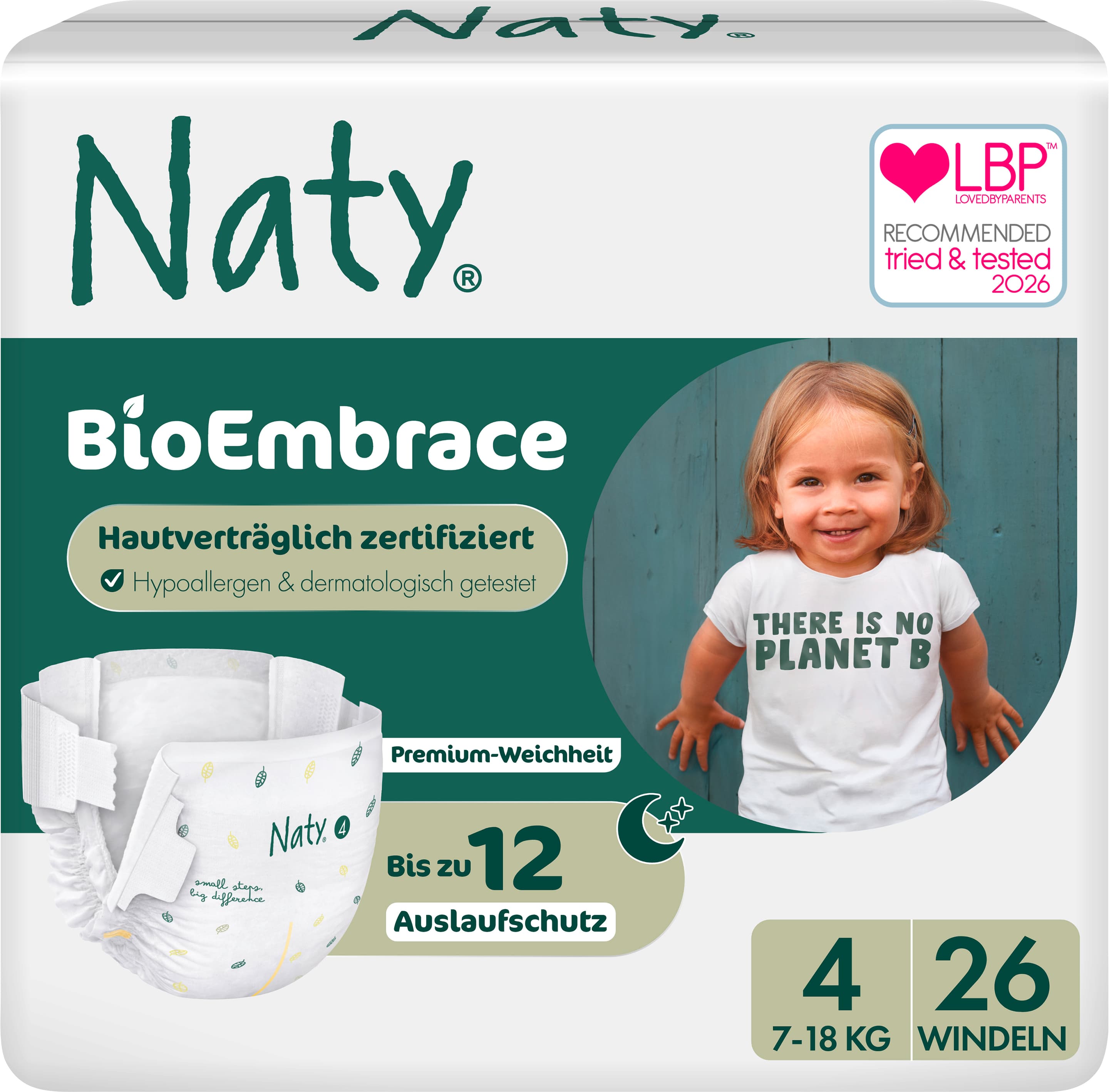 Naty Windeln BioEmbrace Gr. 4 (7-18 kg)