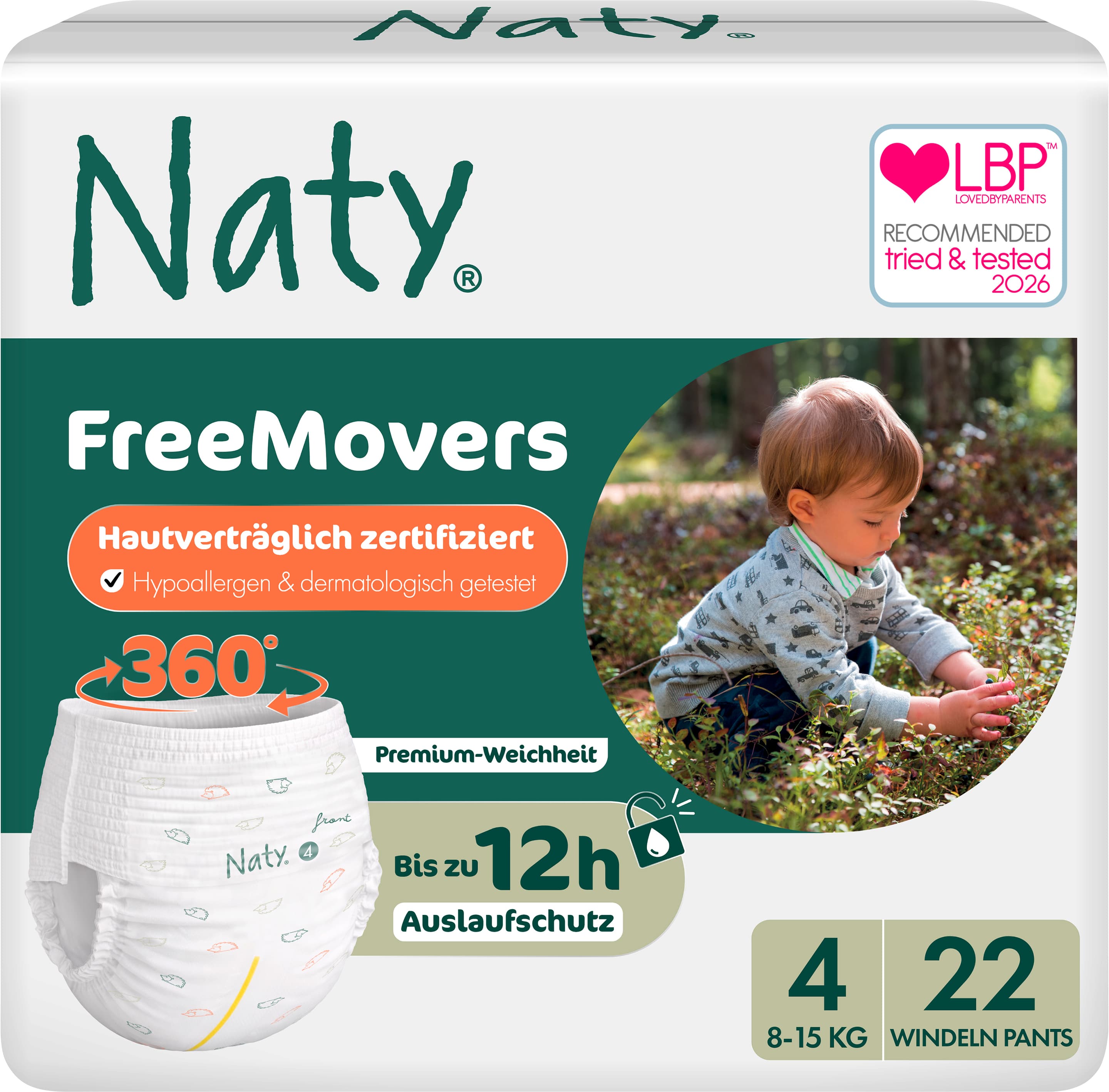 Naty Baby Pants FreeMovers Gr. 4 (8-15 kg)