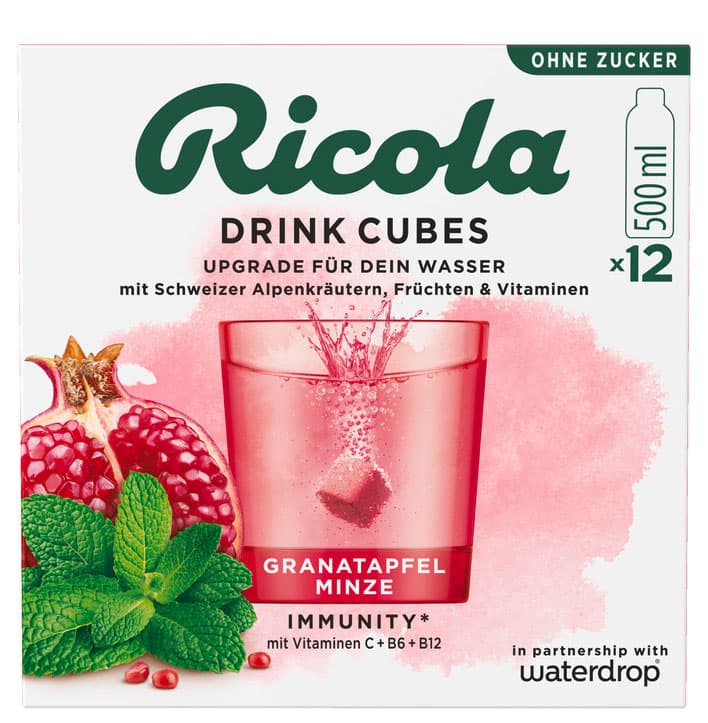 Ricola Drink Cubes Granatapfel Minze