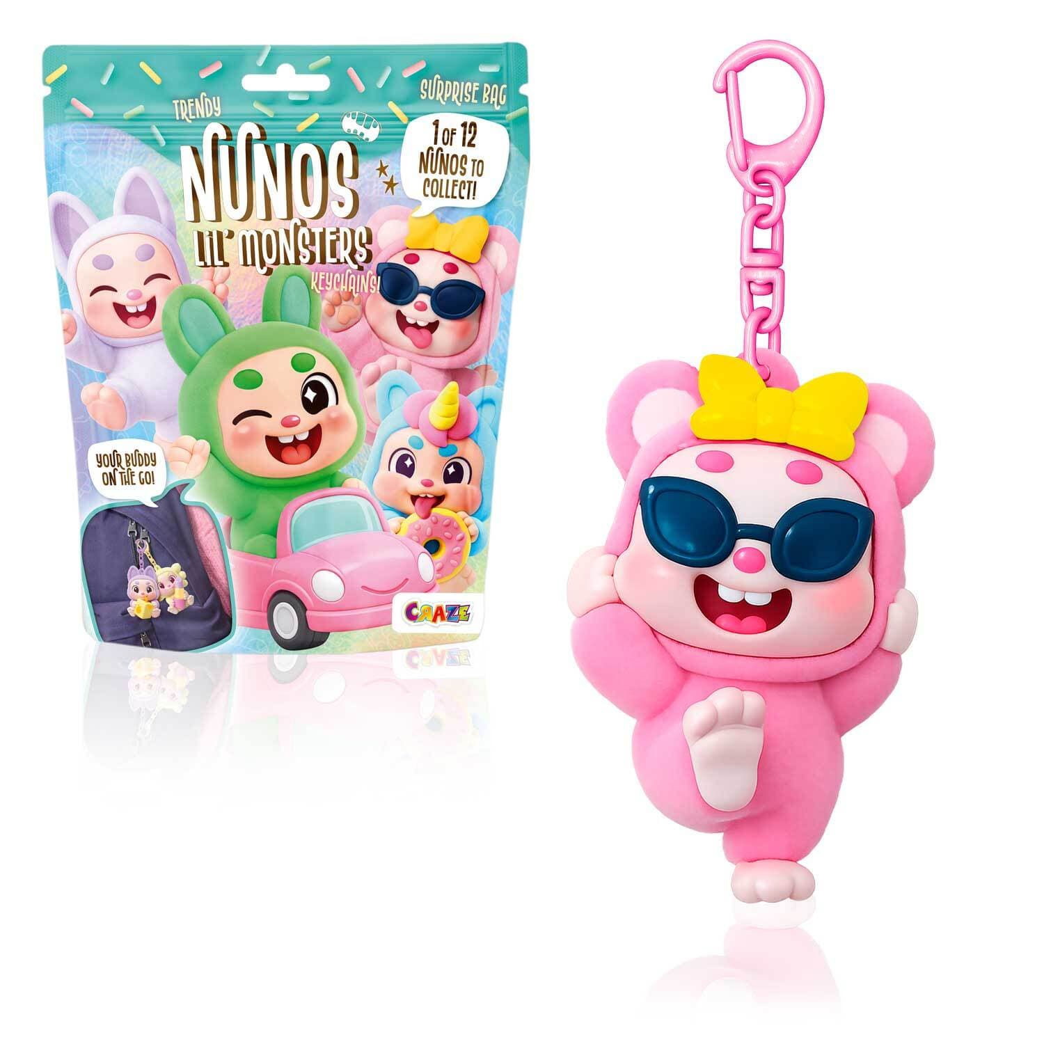 CRAZE - Nunos Lil Monsters Keychain, 1 Stück, sortiert