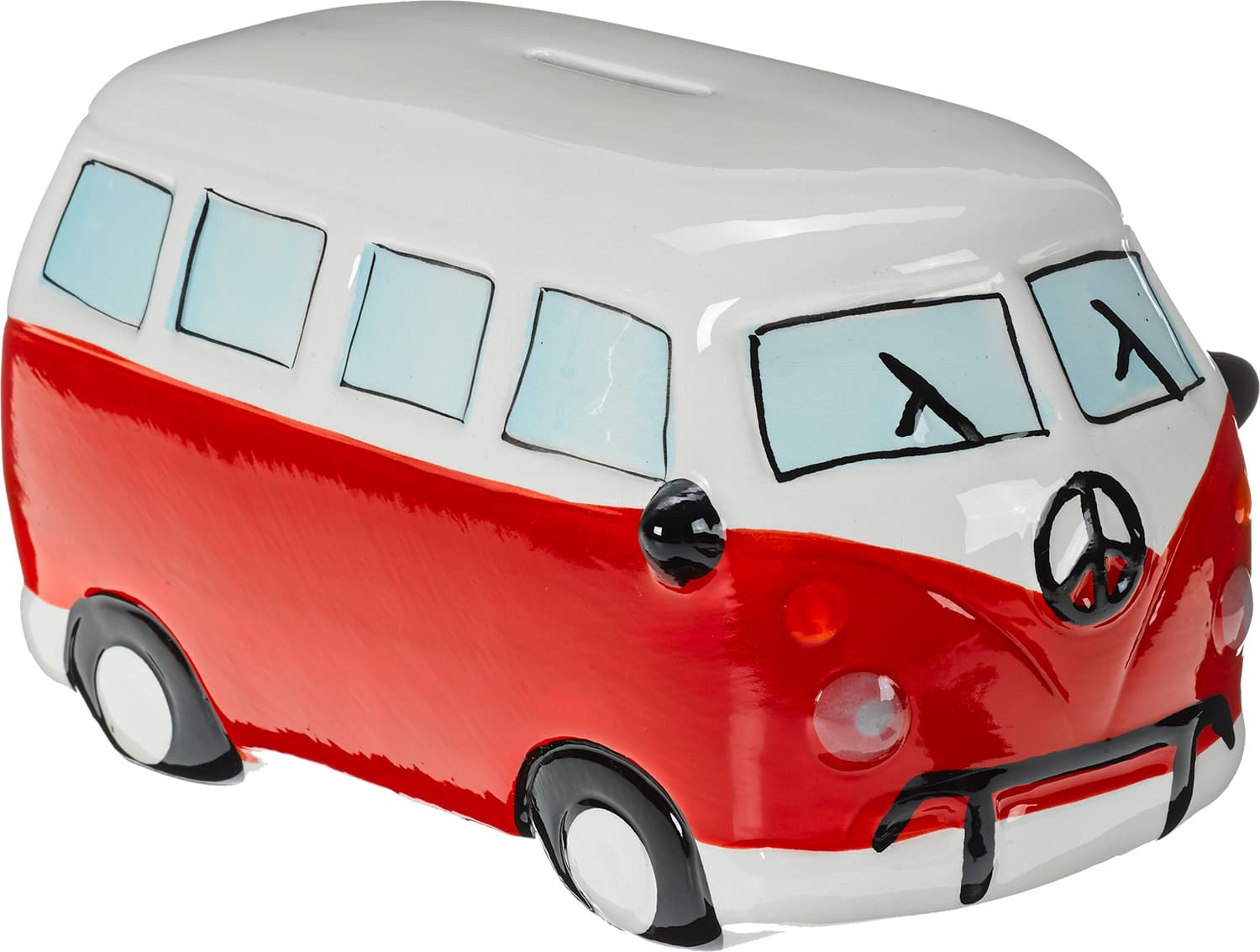 TRENDSHOP Spardose Peace Bus