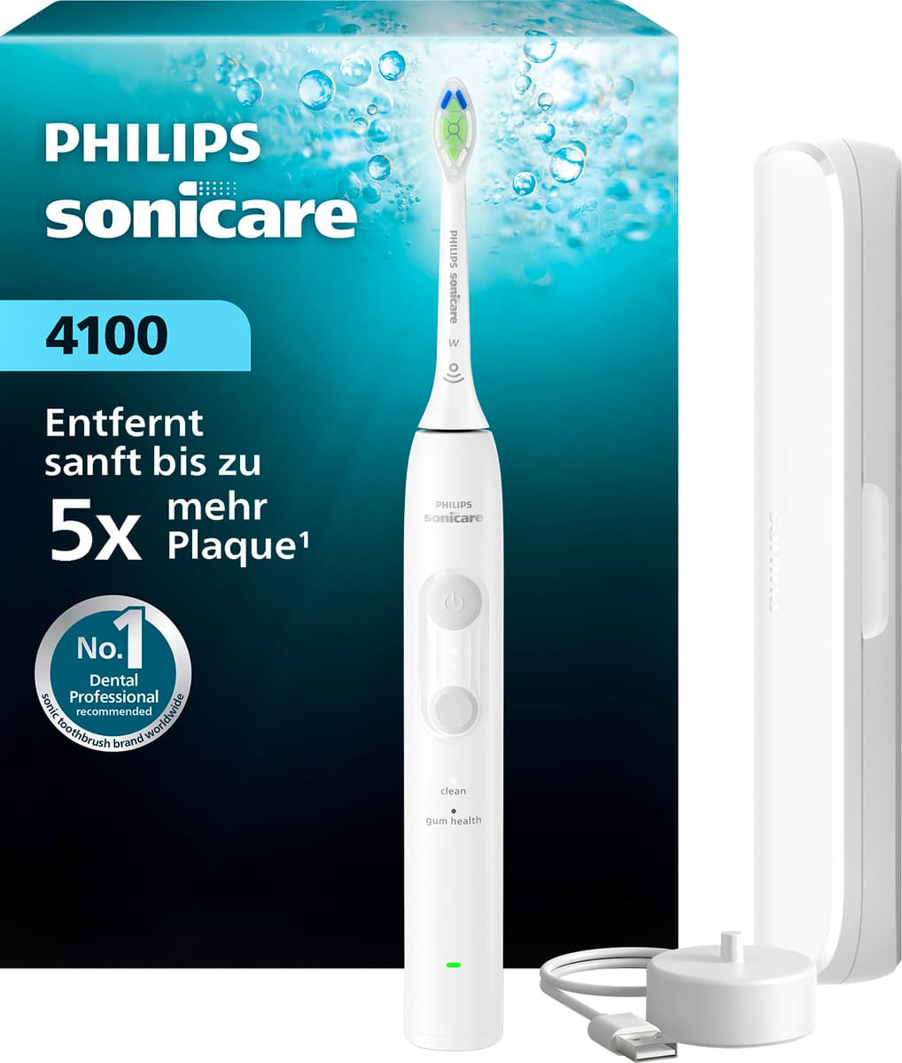 Philips Sonicare elektrische Zahnbürste Series 4100 weiß inkl. Case