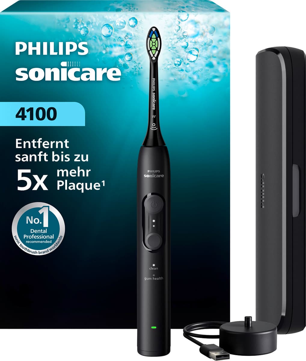 Philips Sonicare elektrische Zahnbürste Series 4100 schwarz inkl. Case