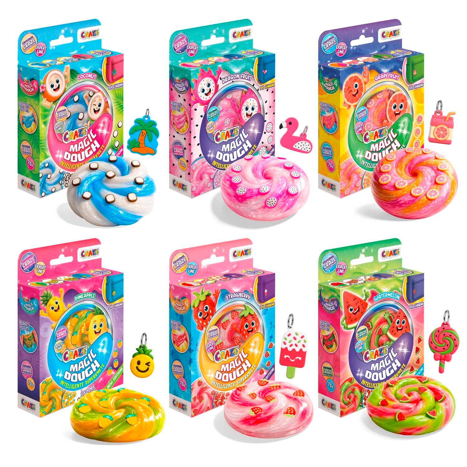 CRAZE - MAGIC DOUGH Fruits sortiert (Keine Auswahl möglich)