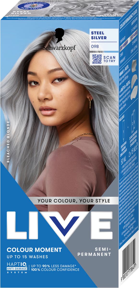 Schwarzkopf LIVE Colour Moment 098 Steel Silver