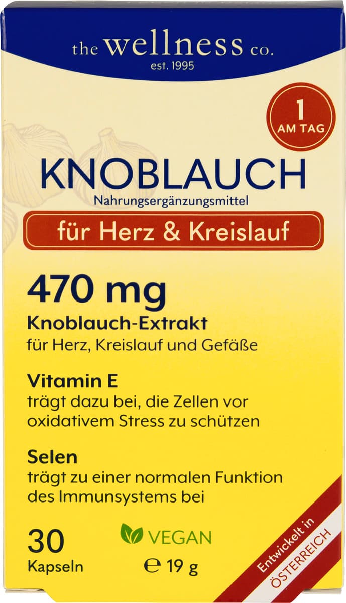 The Wellness Co KNOBLAUCH für Herz und Kreislauf 30 Kapseln