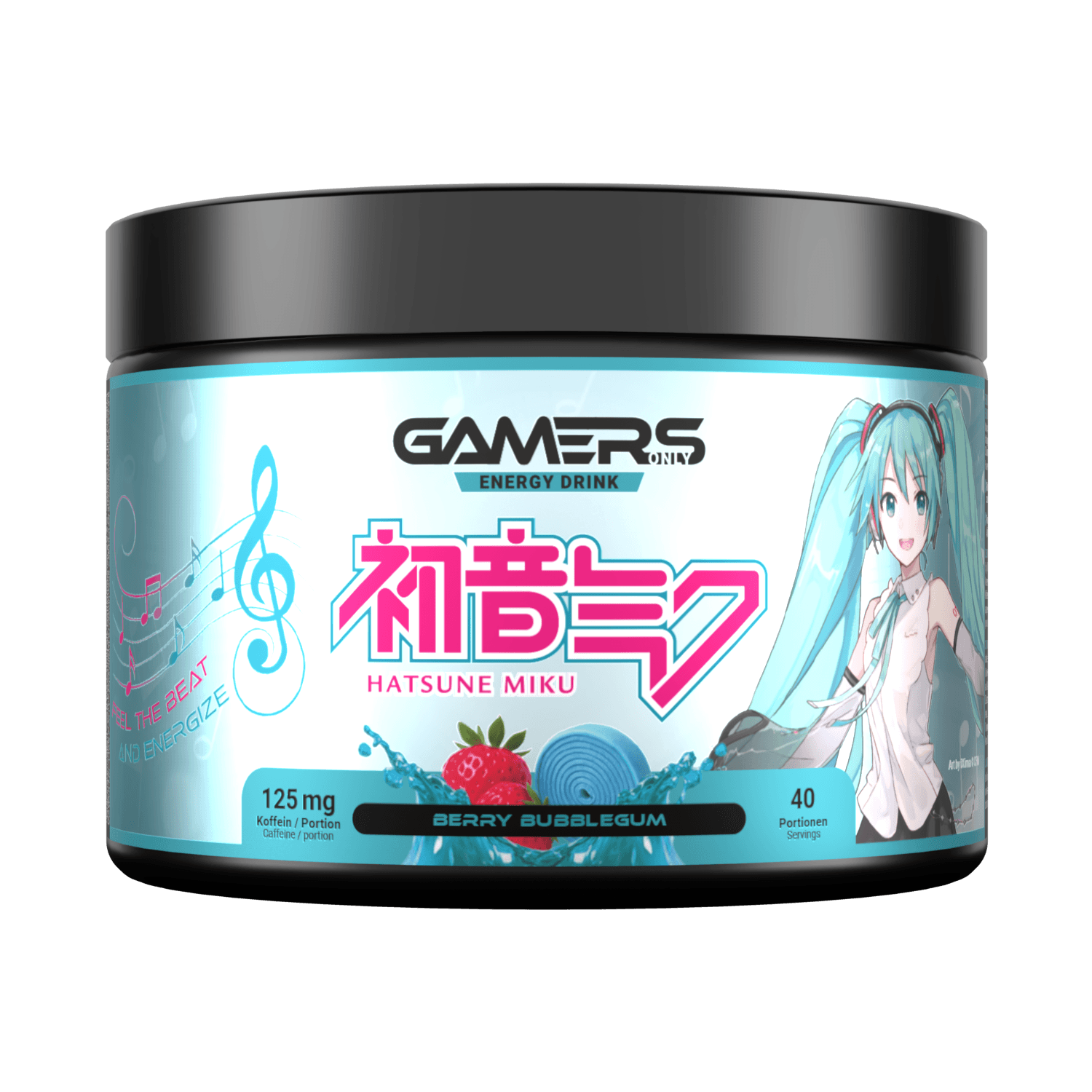 GAMERS ONLY Energy Drink Hatsune Miku Berry Bubblegum